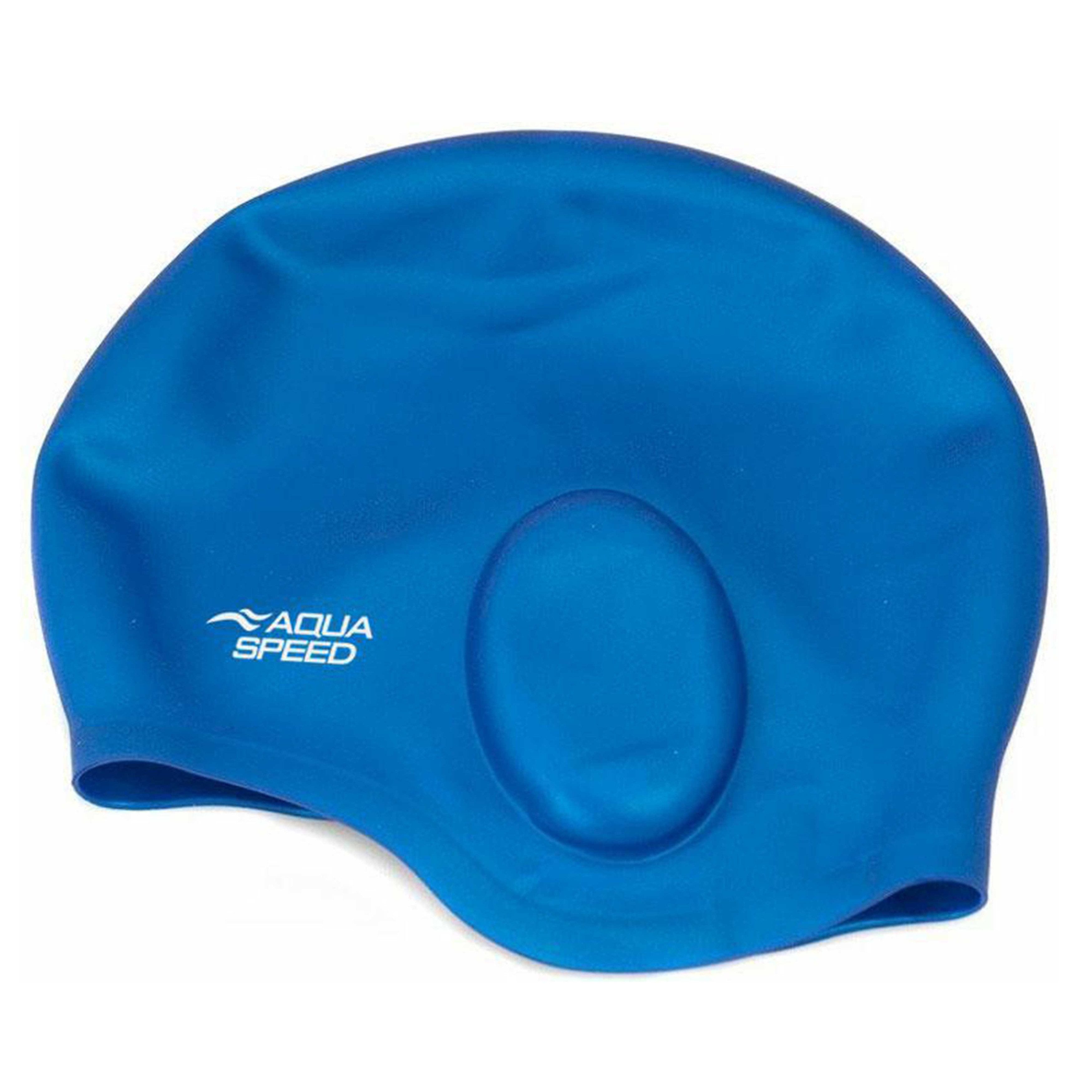 Aqua Speed Badekappe Elastische Schwimmkappe Schwimmen mit Ohrenschutz