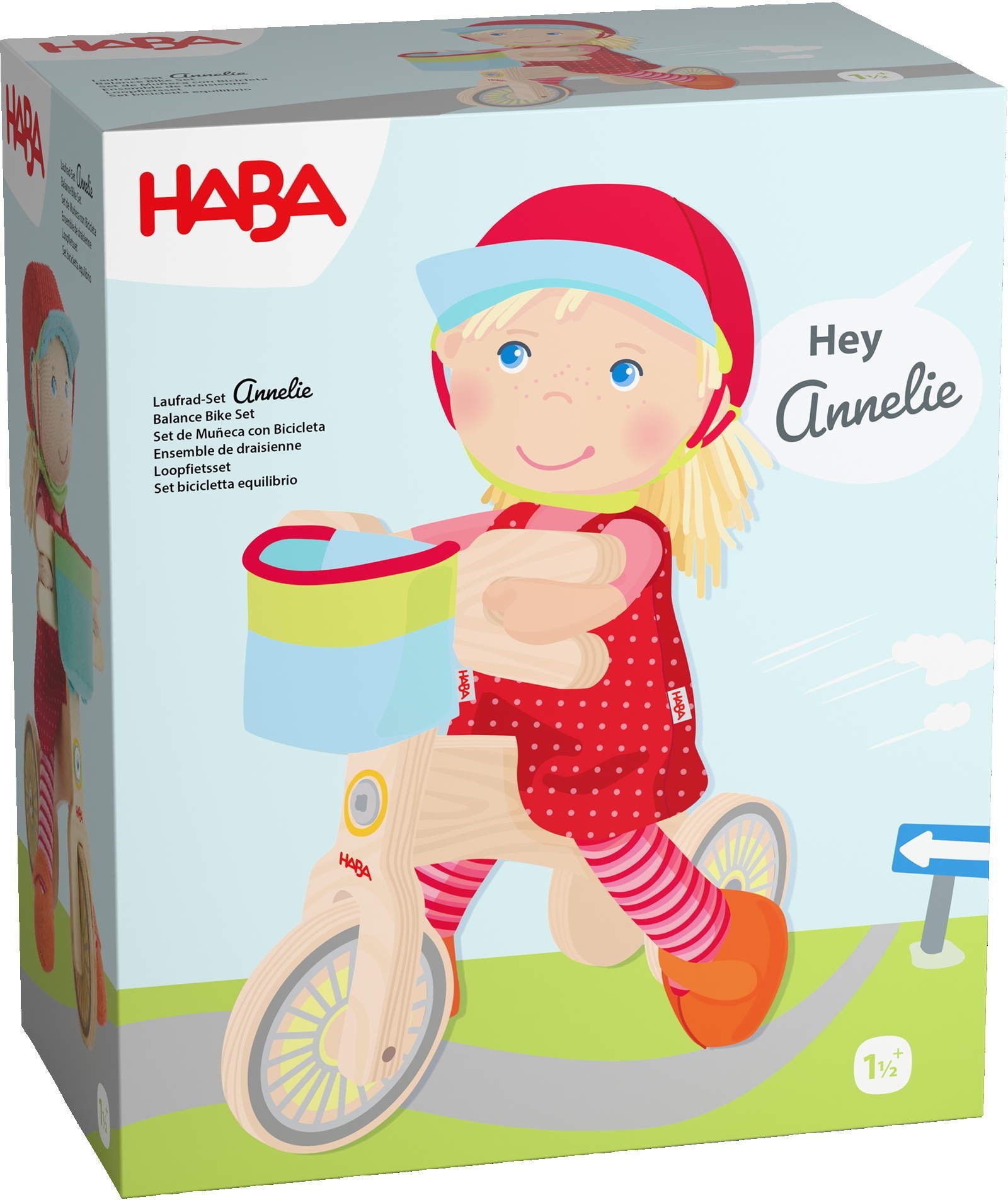 Haba Puppen Fahrzeug Zubehör für Stoffpuppe Laufrad-Set Annelie 2011906001