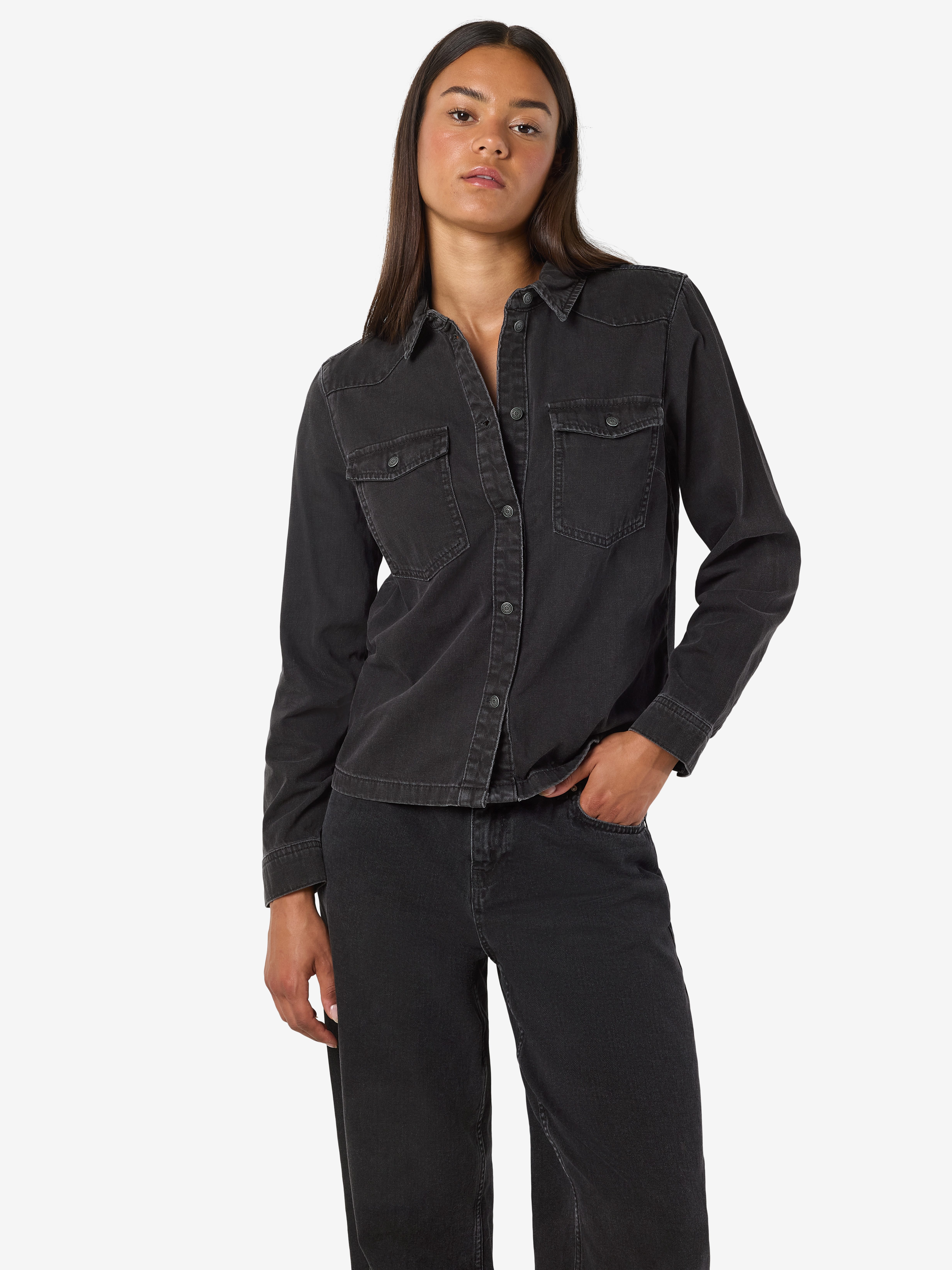 Noisy may Jeansbluse NMNEW SIGNE L/S DENIM SHIRT VI001BL NOOS günstig online kaufen