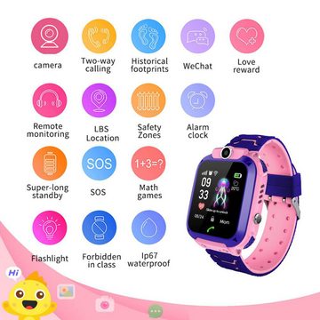 ZREE 4G Smartwatch mit GPS und Telefon Kinder Smartwatch (1,44 Zoll) Smartwatch Wasserdicht IP67, LBS, Geschenke für Jungen und Mädchen, Smart Watch mit WiFi, Videoanruf, SOS, Schulmodus