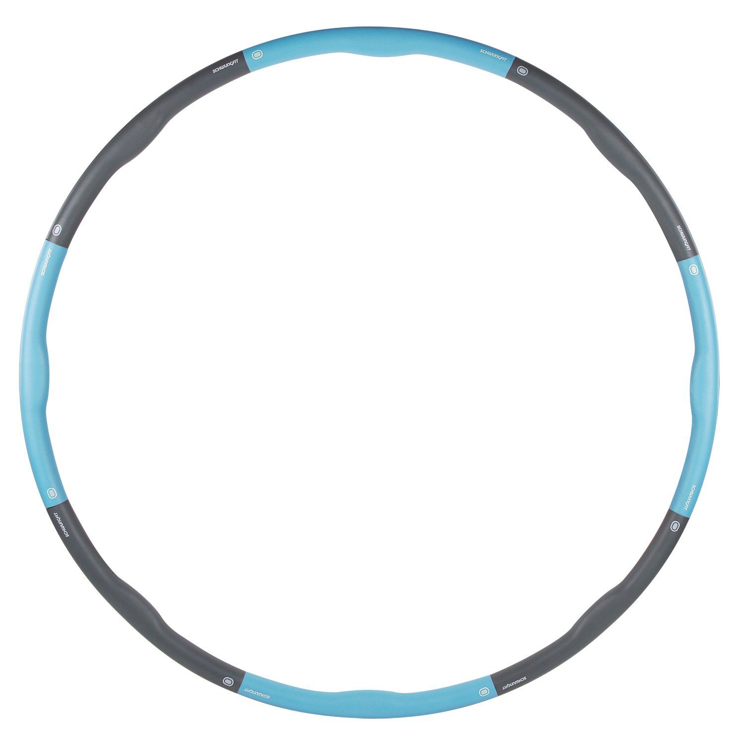 Schwungfit Hula-Hoop-Reifen 1,2 Kg Wellendesign mit 100cm Durchmesser (Hula Hoop Fitness Reifen für Erwachsene und Kinder), mit Schaumstoff Polster & Massagefunktion