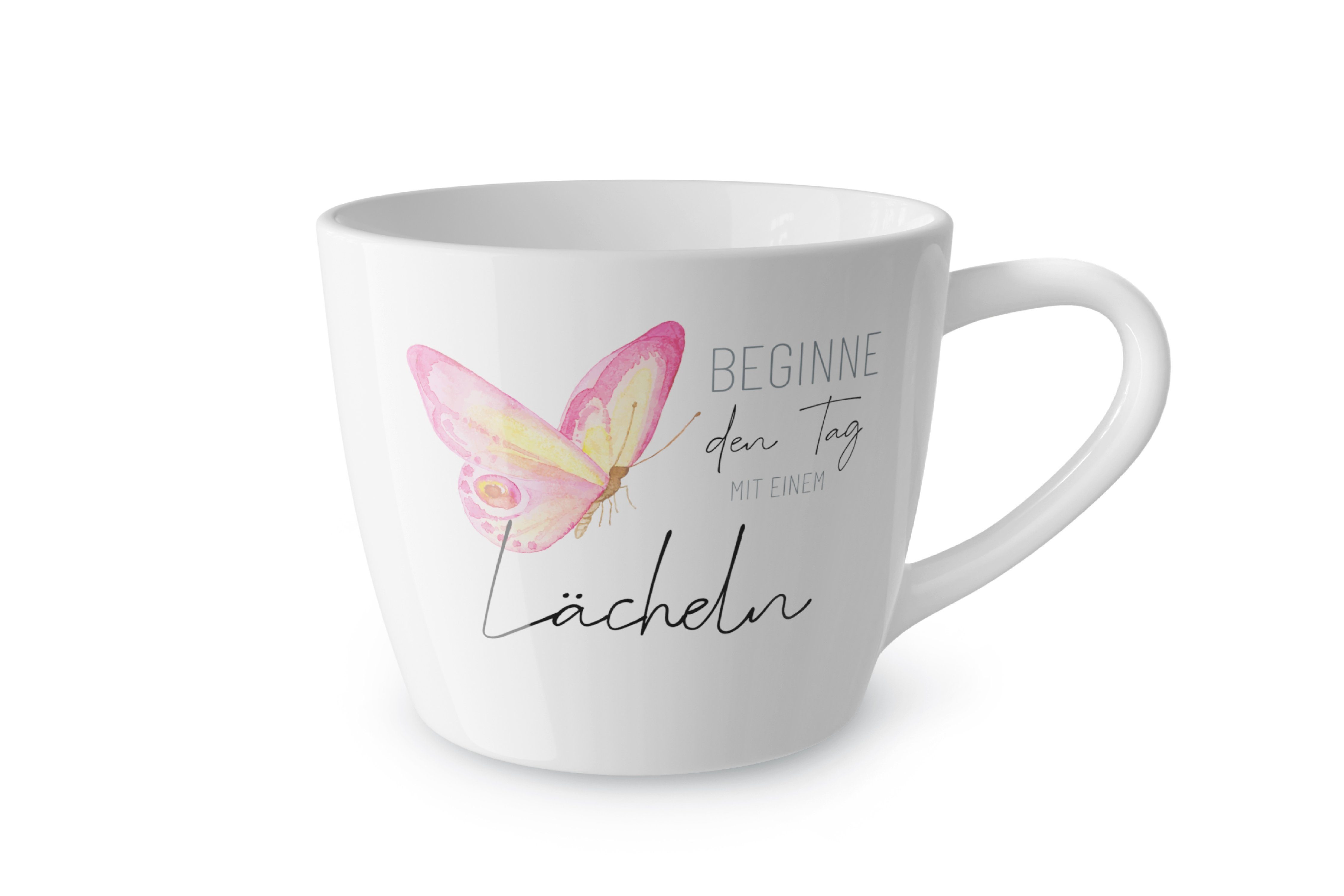 La Vida Tasse Kaffeetasse Teetasse Tasse Maxi Becher für dich la vida "Beginne den, Material: Porzellan