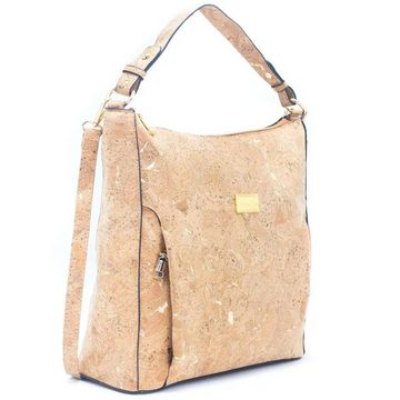 Ella Eisvogel Handtasche Große Kork-Handtasche mit Goldapplikationen - vegan & stylisch, echtes nachwachsendes Kork