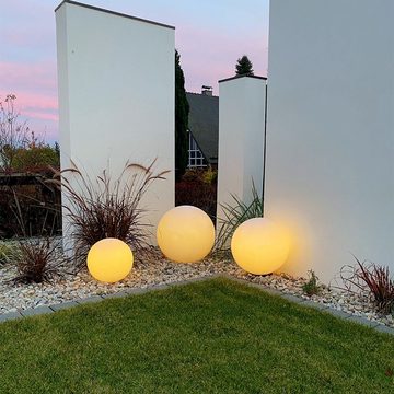 s.luce Dekolicht Garten Außenkugel Globe pro langlebig Weiß Weiß