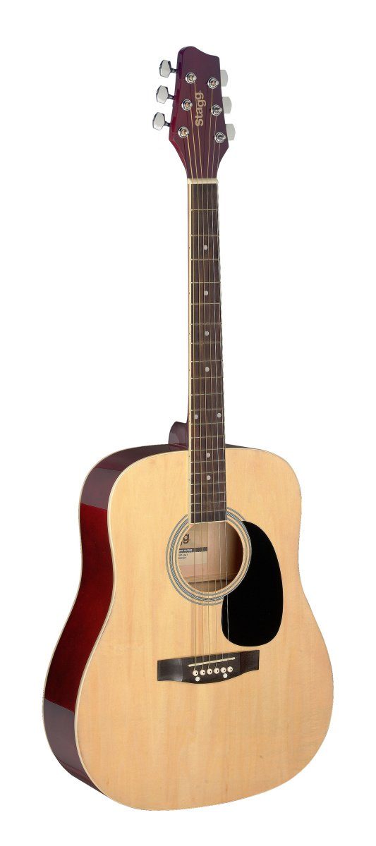 Stagg Konzertgitarre SA20D 3/4 N 3/4 Natur Dreadnought Akustikgitarre mit Decke aus Lind...