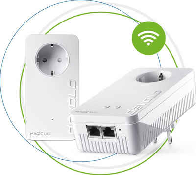 DEVOLO Magic 2 WiFi ac Next Starterkit (2400Mbit, 3x LAN, Mesh) Netzwerk-Adapter zu RJ-45 (Ethernet)