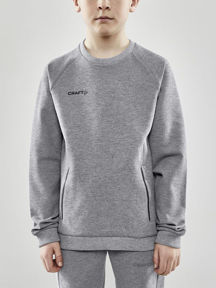 Sweatshirt Core Soul Crew (komfortable Passform, Front-Reißverschluss) hellgrau