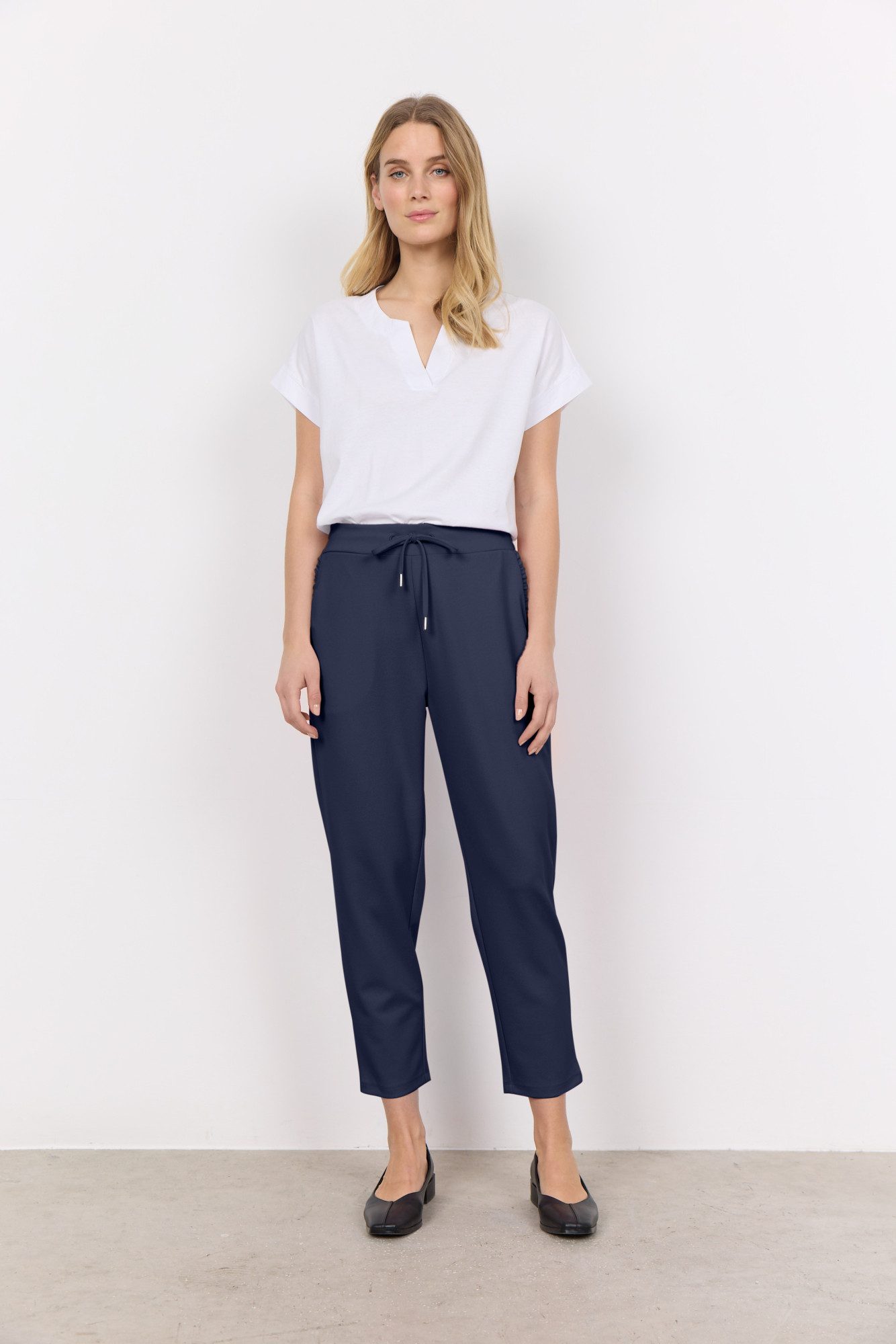 soyaconcept Jogger Pants SC-SIHAM 2 aus Polyester und Elasthan, elastischer Bund mit Kordelzug