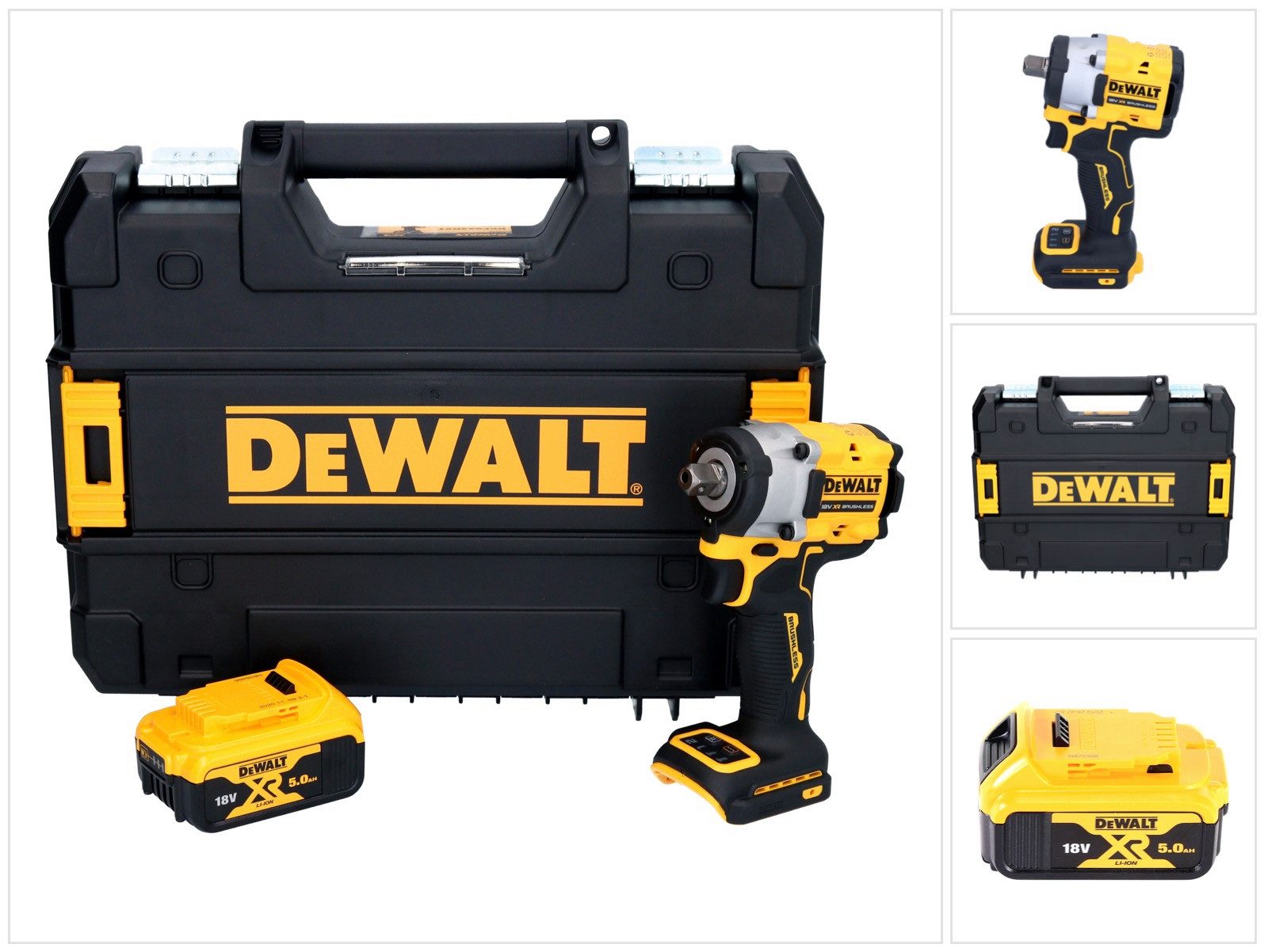 DeWalt Akku-Schlagschrauber DCF 922 NT Akku Schlagschrauber 18 V 400 Nm 1/2" Brushless + 1x Akku