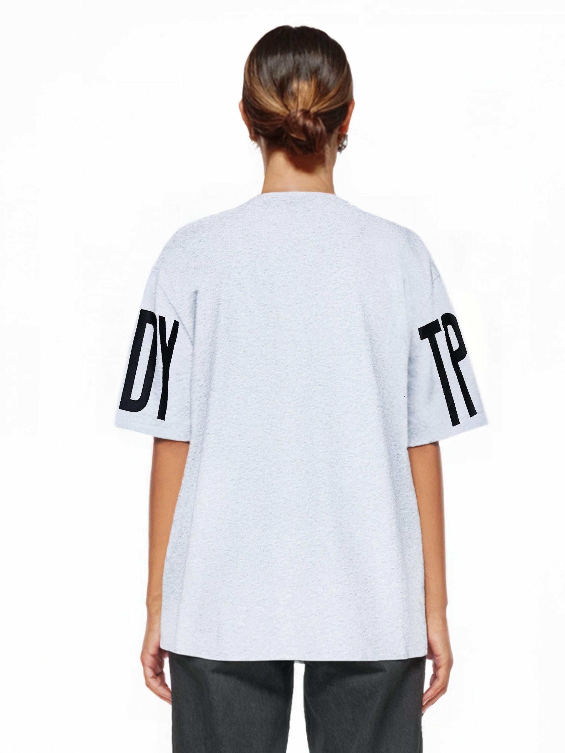 trueprodigy Oversize-Shirt Viktor F Logoprint Rundhals dicker Stoff