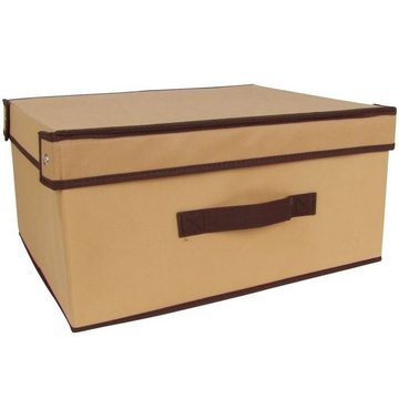 BURI Aufbewahrungsbox Aufbewahrungsbox beige Regalbox Schrankbox Organizer Ordnungsbox Texti