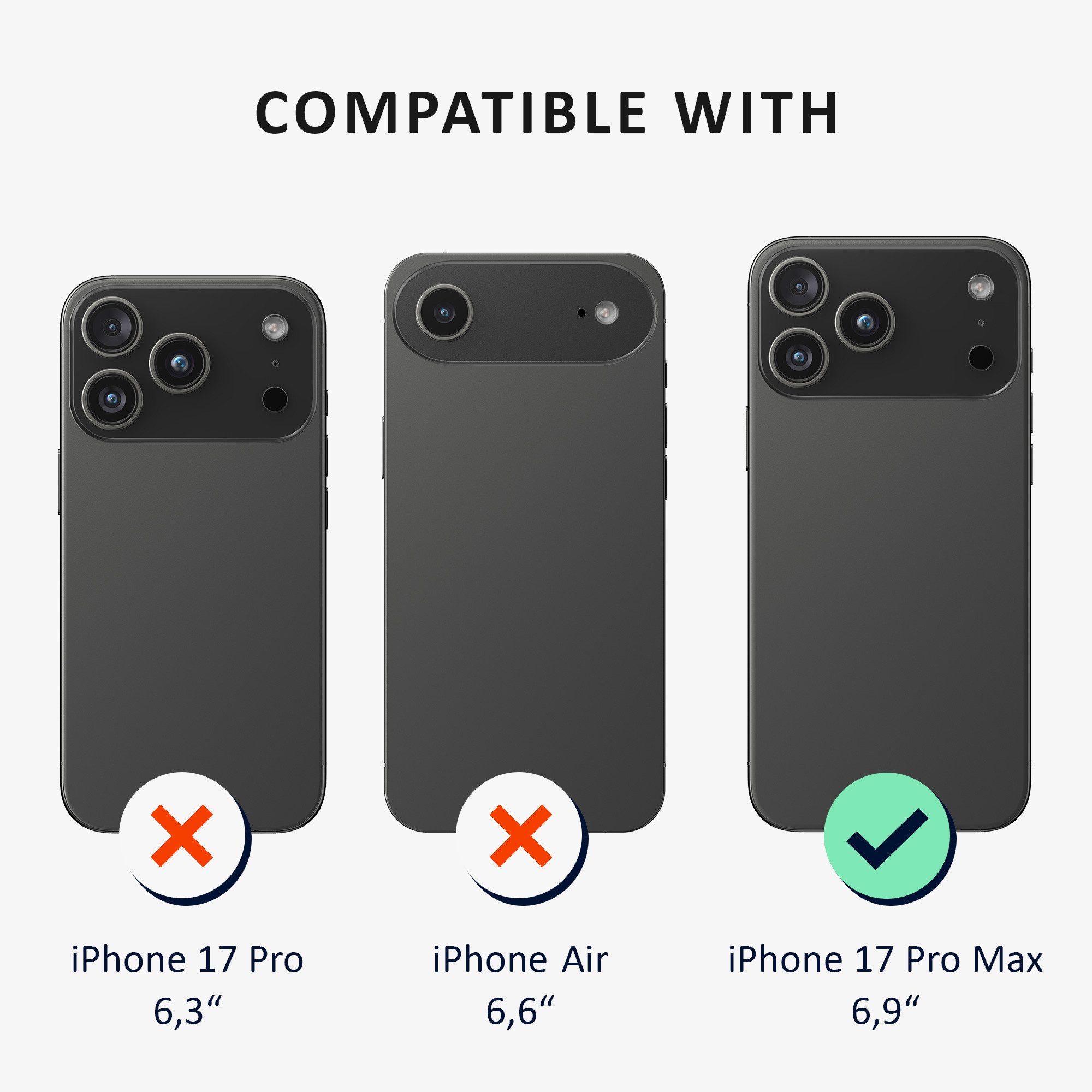 kalibri Smartphone-Hülle Hülle für Apple iPhone 17 Pro Max Aramid Handy Schutzhülle, Cover Case Handyhülle - Kompatibel mit MagSafe