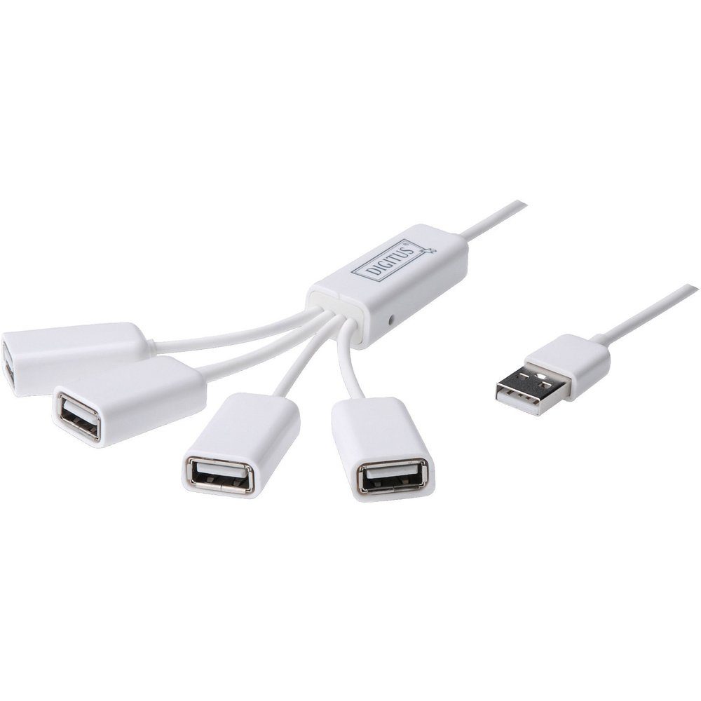 USB-Verteiler Digitus DA-70216 4 Port USB 2.0-Hub Weiß