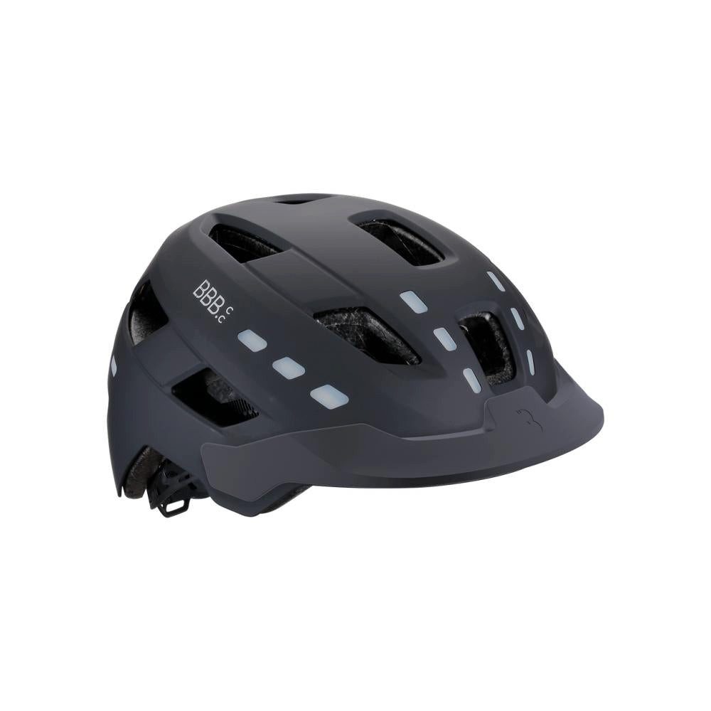 Fahrradhelm BBB Helme District Led ML 54-60 matt schwarz