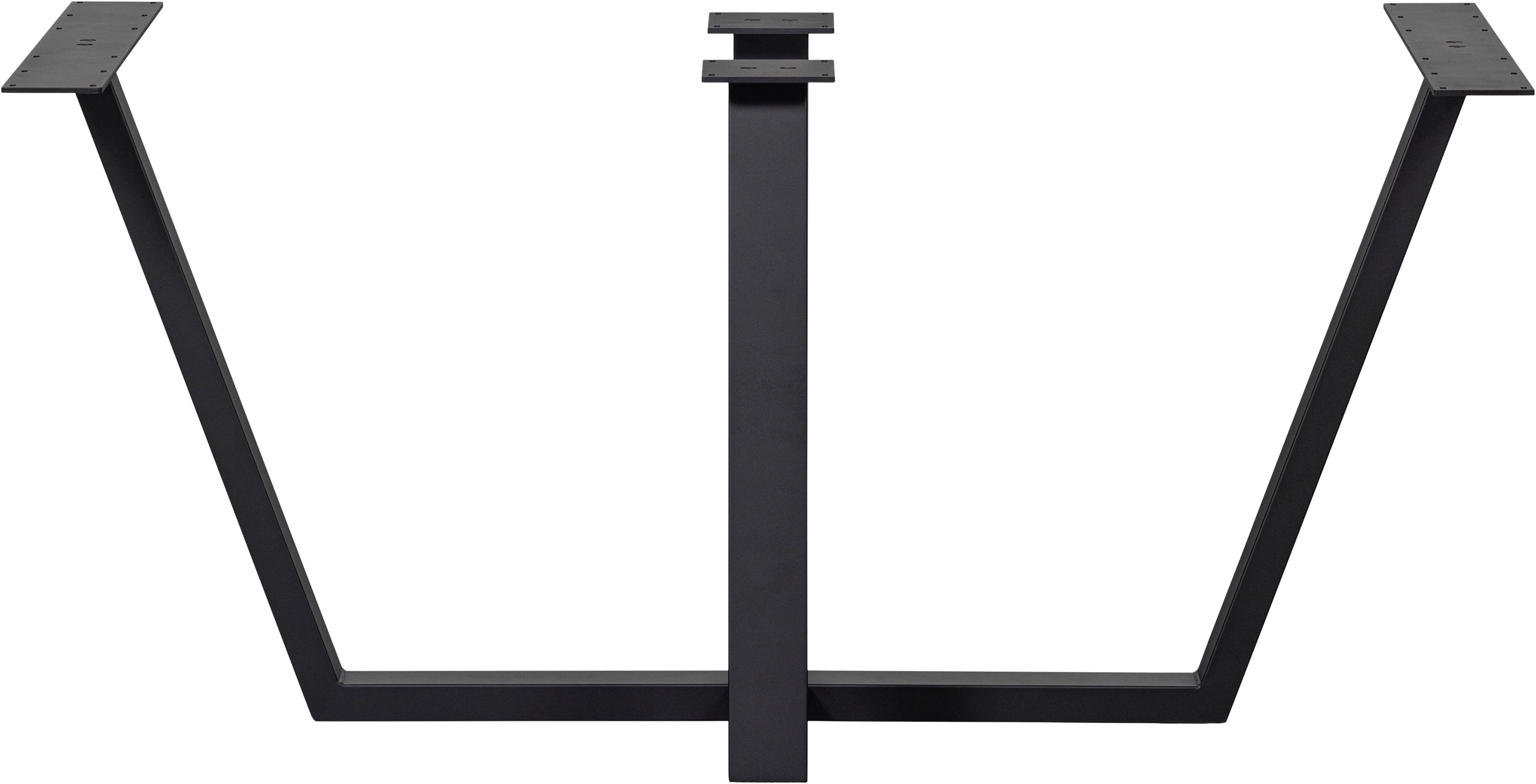 WOOOD Tischbein Tablo Drenthe Metall mit Pulverbeschichtung B 147 x T 71 x H 73 cm, Tragkraft 150 kg, royales Kreuzgestell, einfach zu montieren