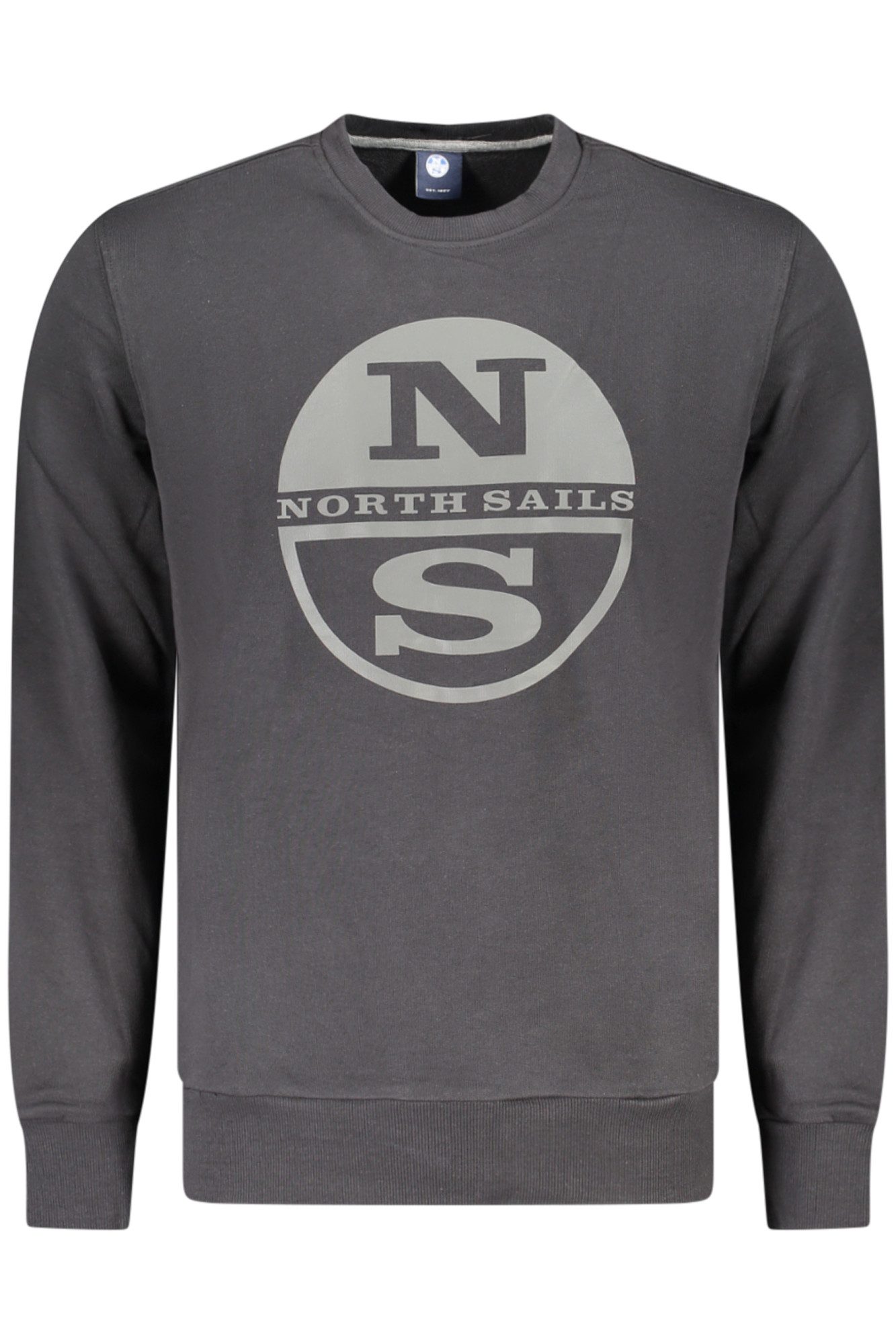 North Sails Sweatshirt Herren Sweatshirt Schwarz Rundhals Langarm mit