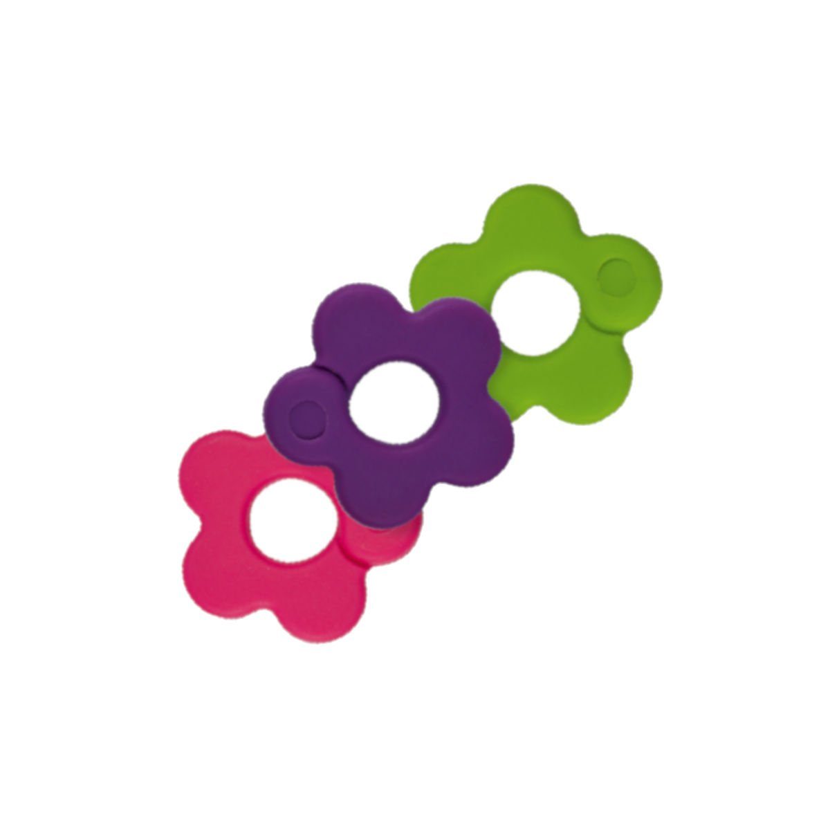 Gartenpflege-Set Flower Flex Clip, Orchideenclips 3er Set violett/grün/pink
