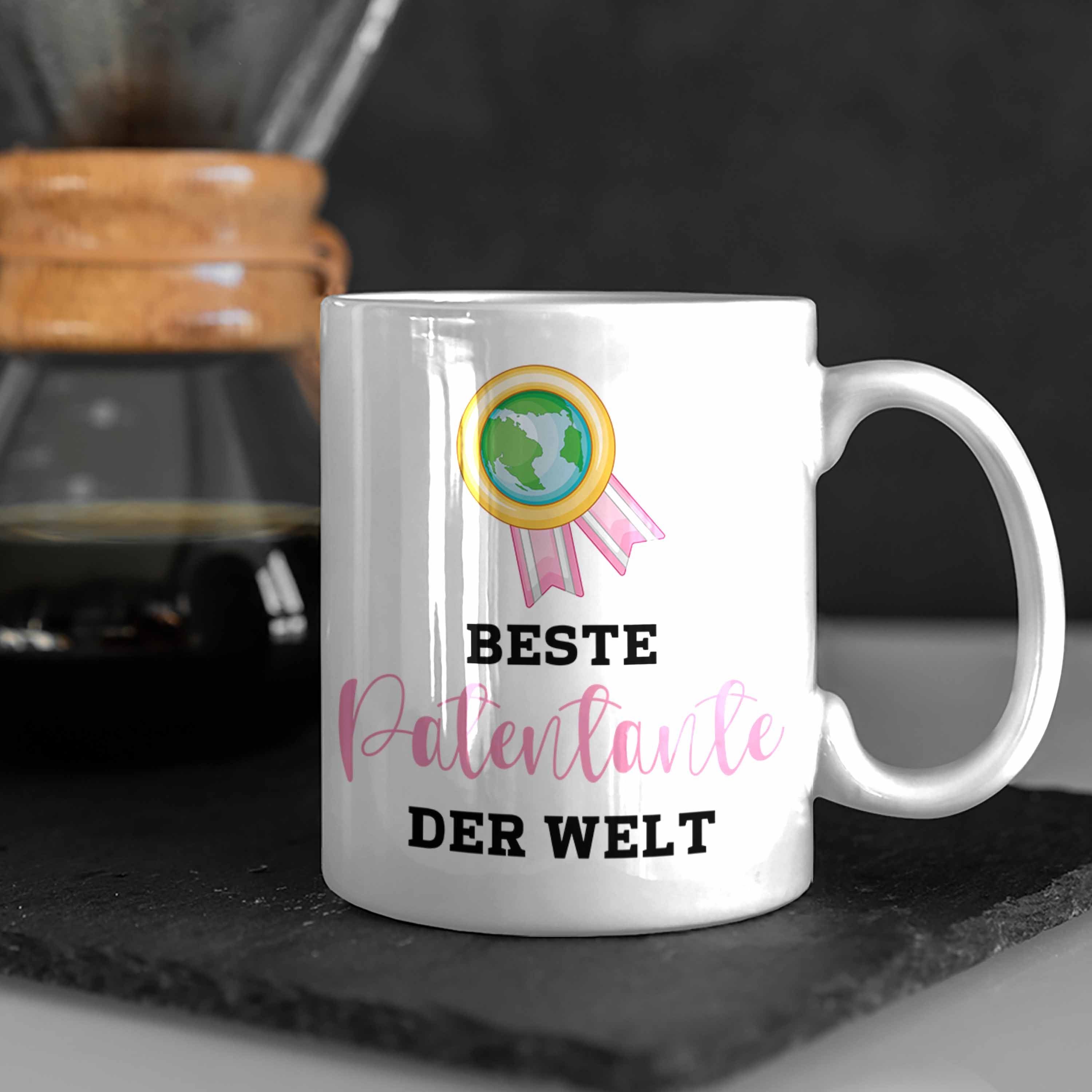 Bin Trendation Tasse Patentante Beste Weiss von Welt Der Tasse LieblingsPatentante Nichte Geschenk - Geburtstag Geschenkideen Weihnachten Hier Ich Lustig Trendation