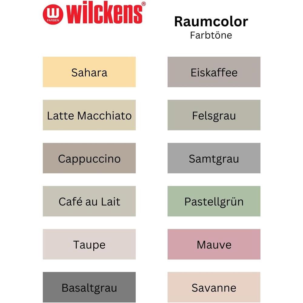 Wilckens Farben Wandfarbe RaumColor Dispersionsfarbe matt 5 Liter, hochdeckend, gebrauchsfertig