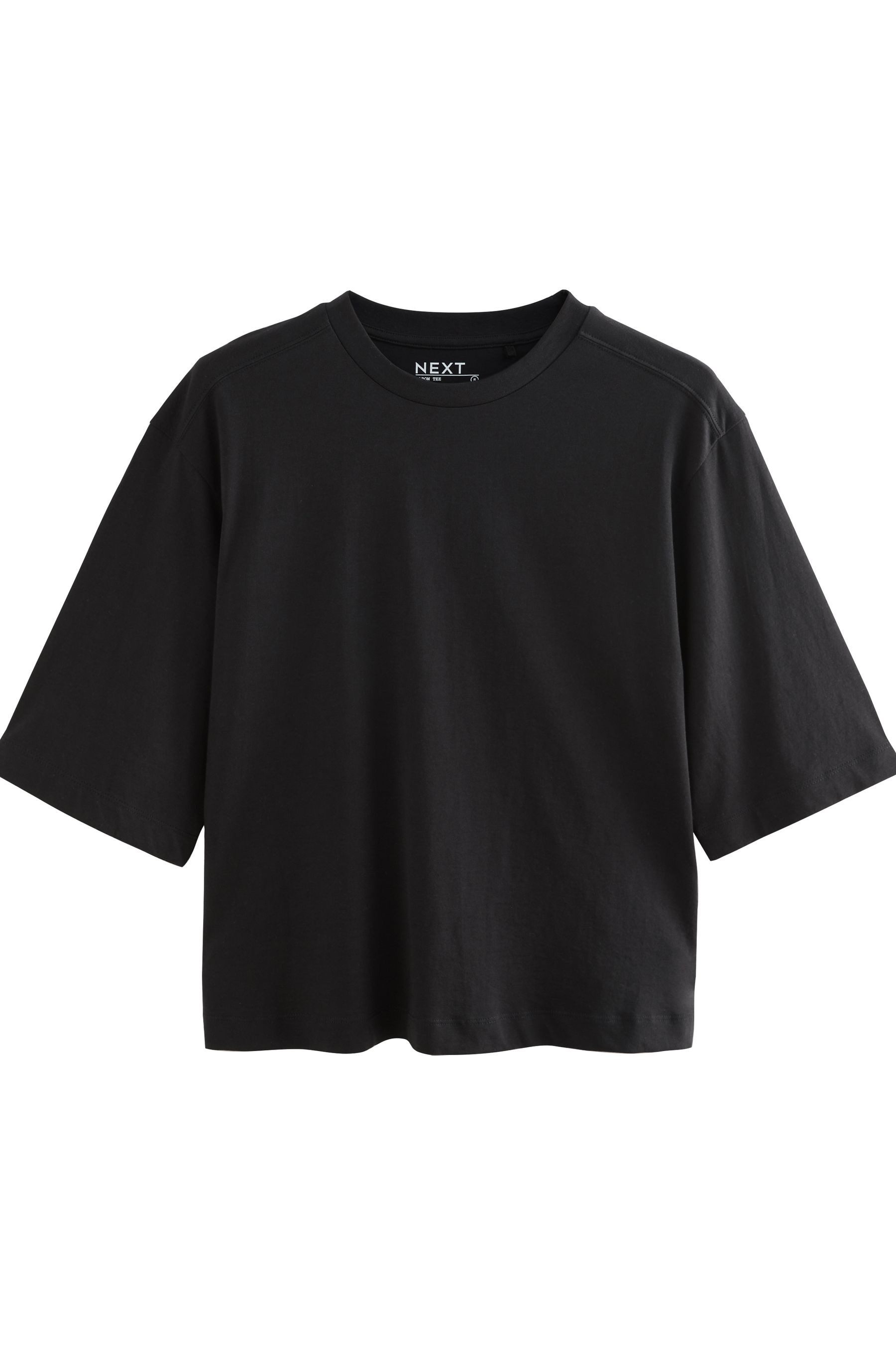 Next T-Shirt Kastiges Relaxed Fit T-Shirt mit halblangen Ärmeln (1-tlg) günstig online kaufen