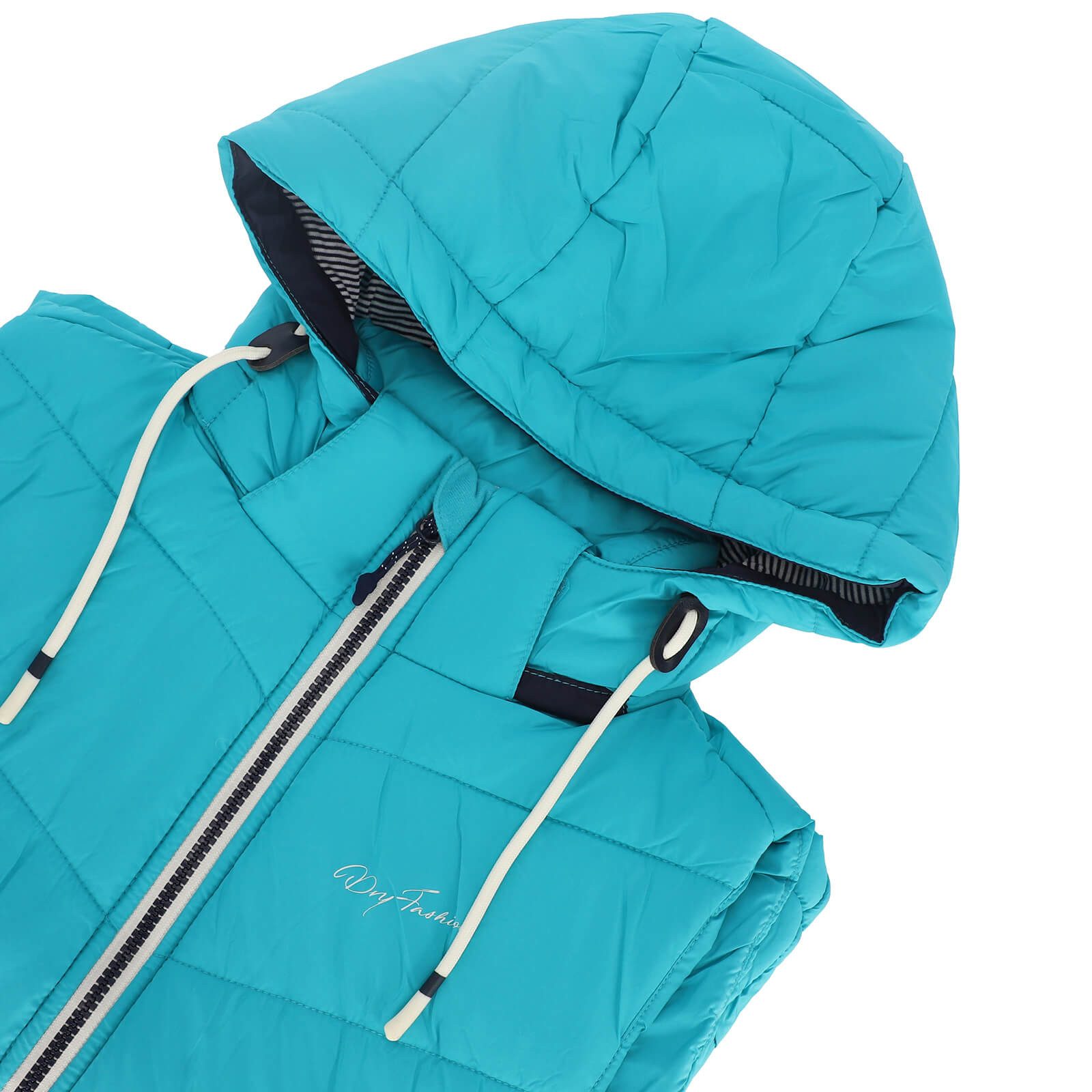 Dry Fashion Steppweste Rügen Damen Weste gesteppt Kapuze - Outdoor Damenweste Windabweisend Kapuze verstellbar & abnehmbar, 2-Wege-Reißverschluss, Seitentaschen