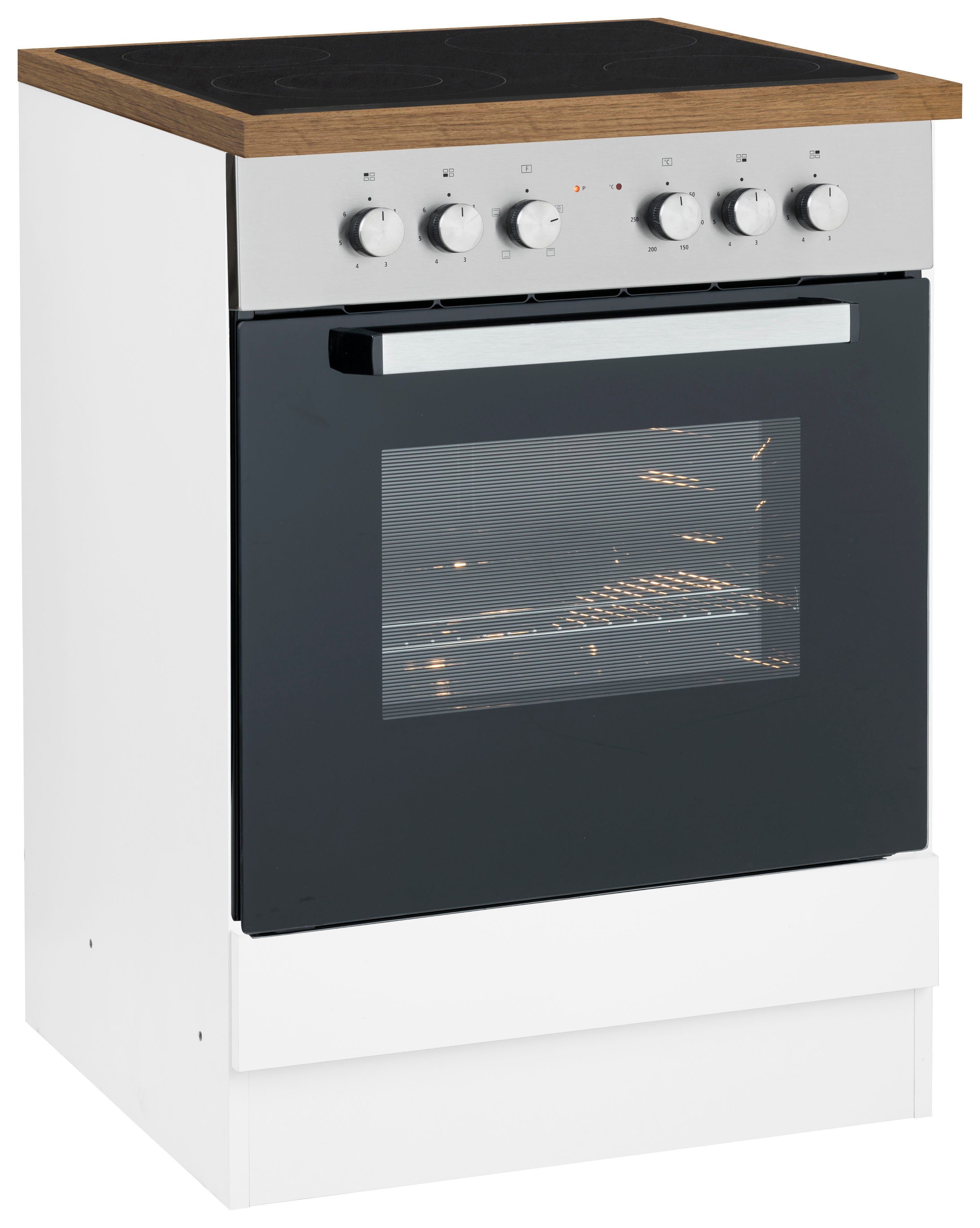 KOCHSTATION Herdumbauschrank KS-Samos 60 cm breit