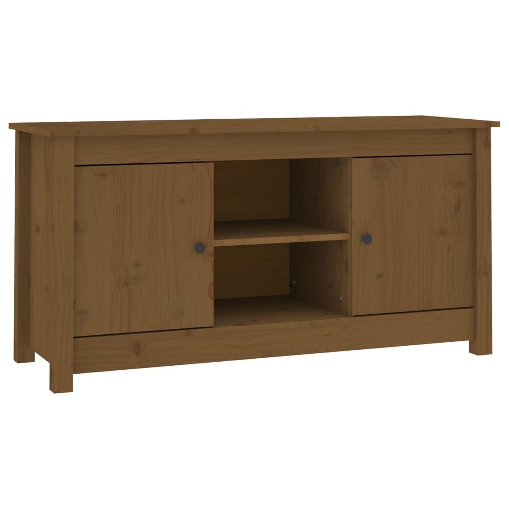 vidaXL TV-Schrank TV-Board Honigbraun 103x36,5x52 cm Massivholz Kiefer günstig online kaufen