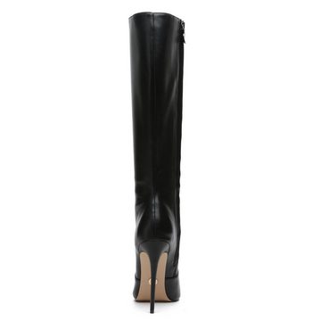 Giaro Giaro Brandy Schwarz Black Matte Stiefel Kniestiefel Lederstiefel High Heel High-Heel-Stiefel Vegan