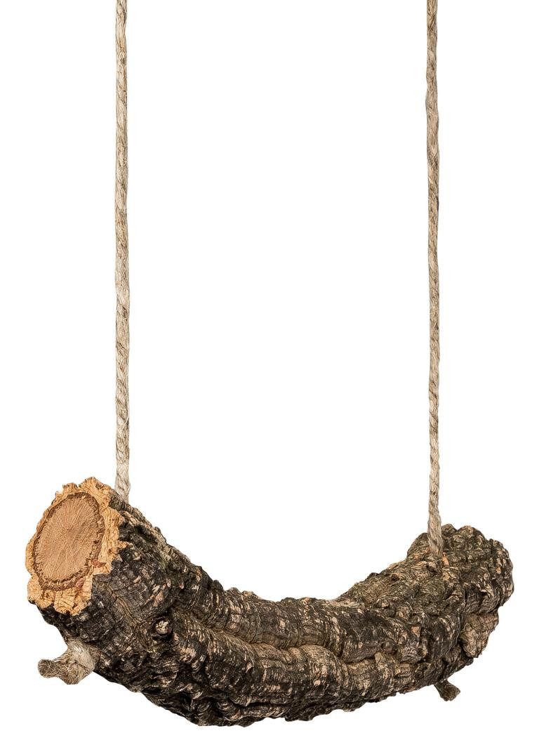 Kork-Deko.de Vogelspielplatz Naturkork-Ast als Vogelschaukel, 20 cm lang, Ø 2,5–5 cm, zum Sitzen, Spielen & Knabbern