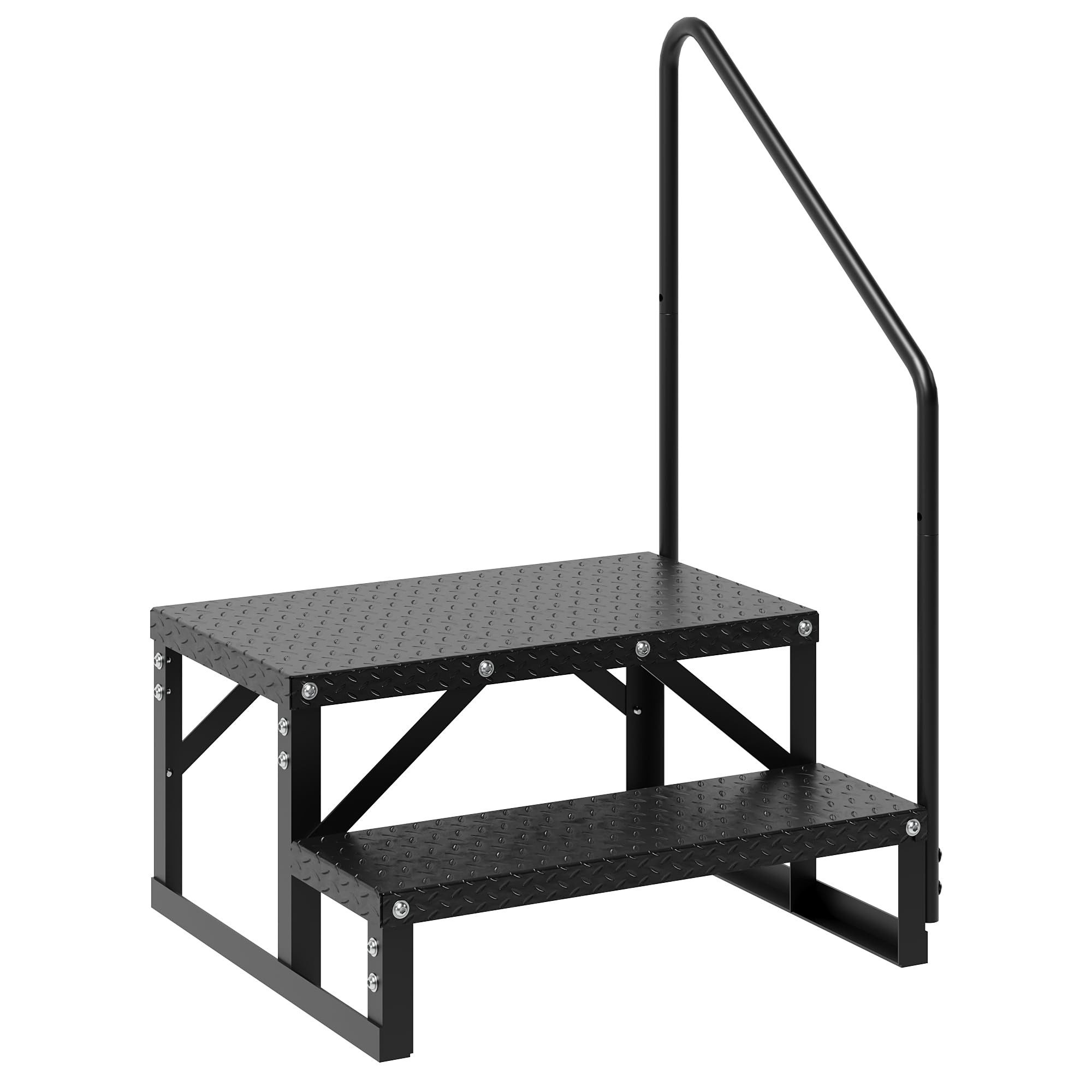 GarveeMore Treppenstufe RV Schritte mit Handgelenk 2/3-Schritt Anti-Rutsch Schritt Leiter