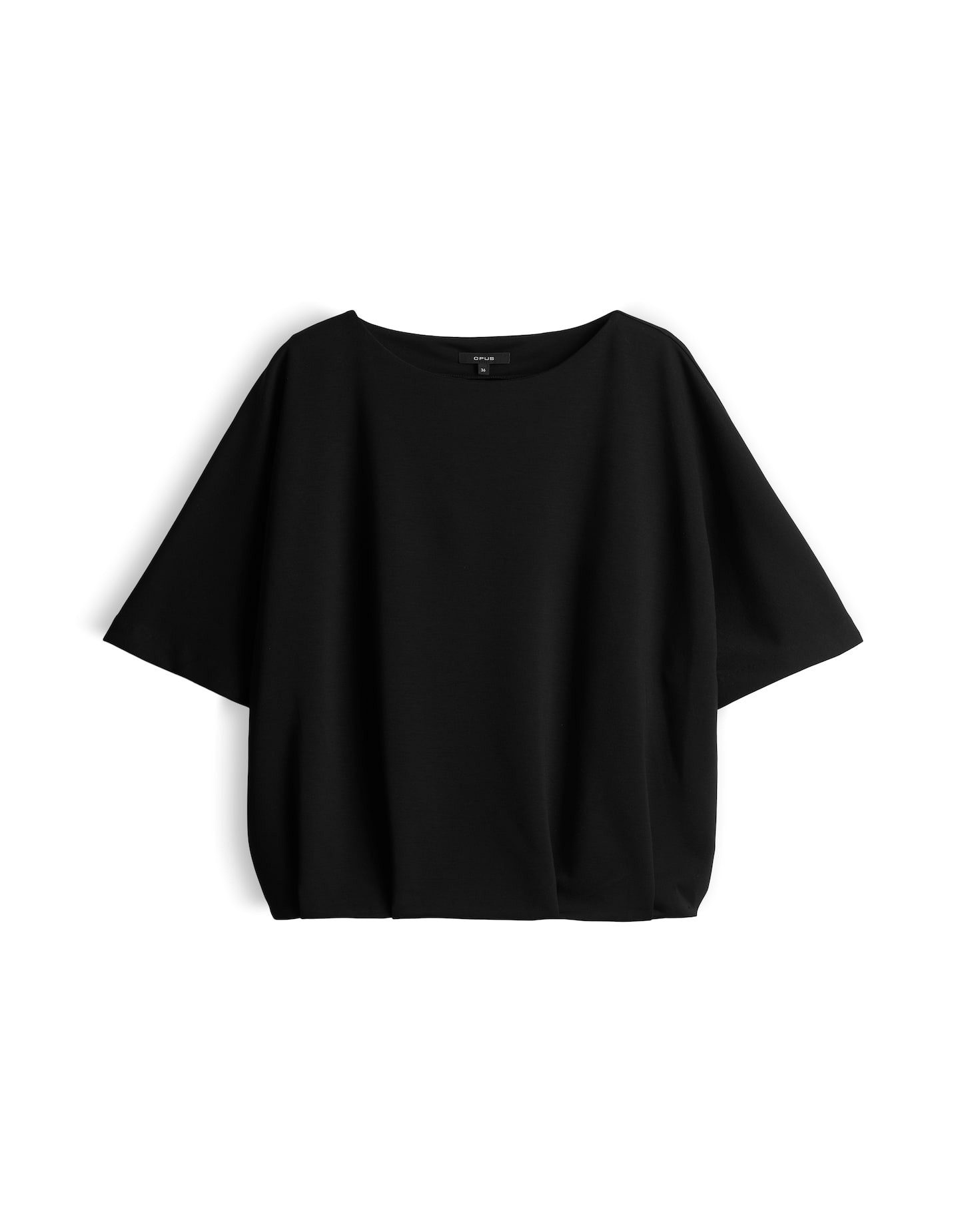 OPUS Sweatshirt mit mattem Glanz Fixierte Falten betonen den modernen Saum