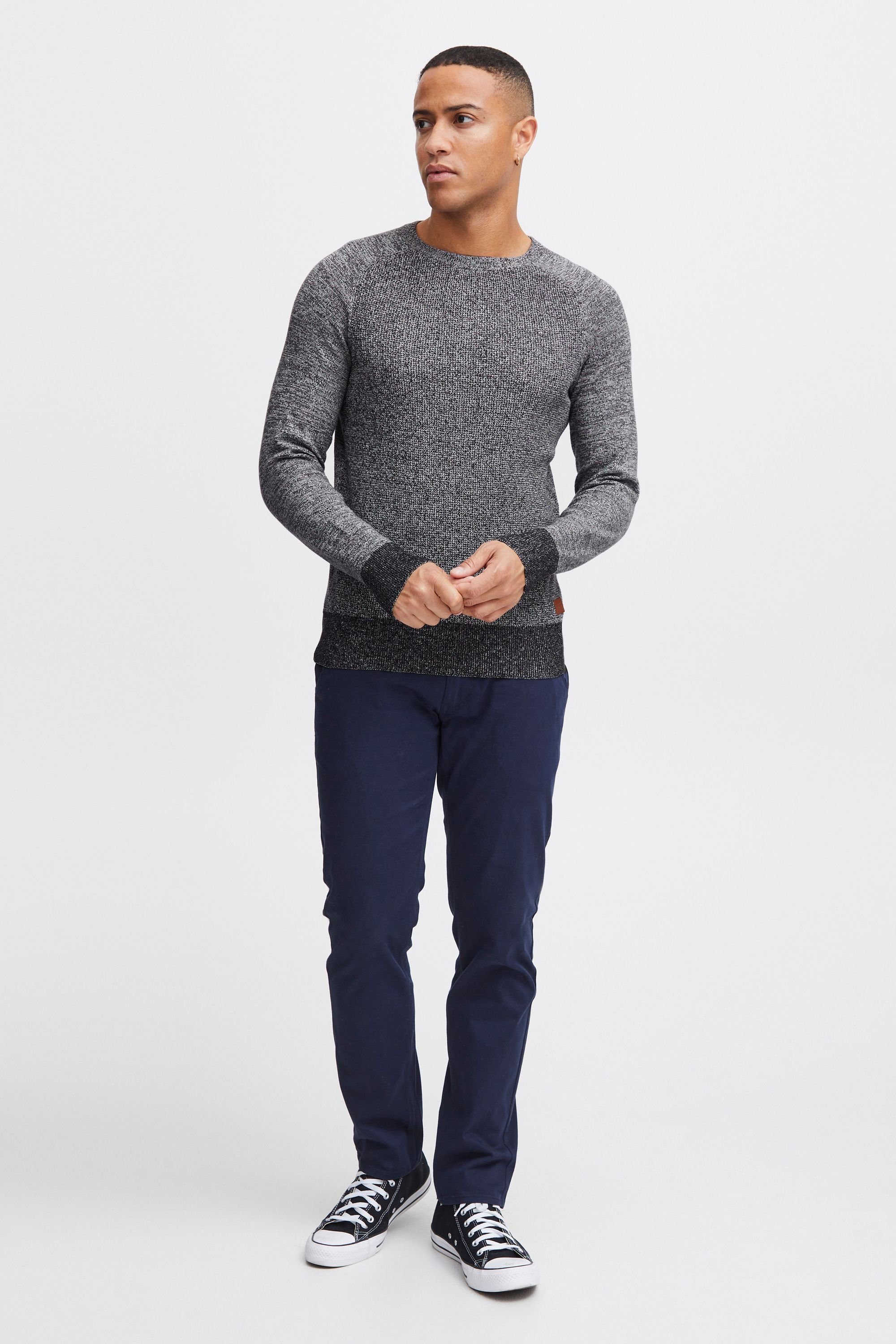 Blend Rundhalspullover BHGandolf Strickpullover mit farblich abgesetzten Akzenten
