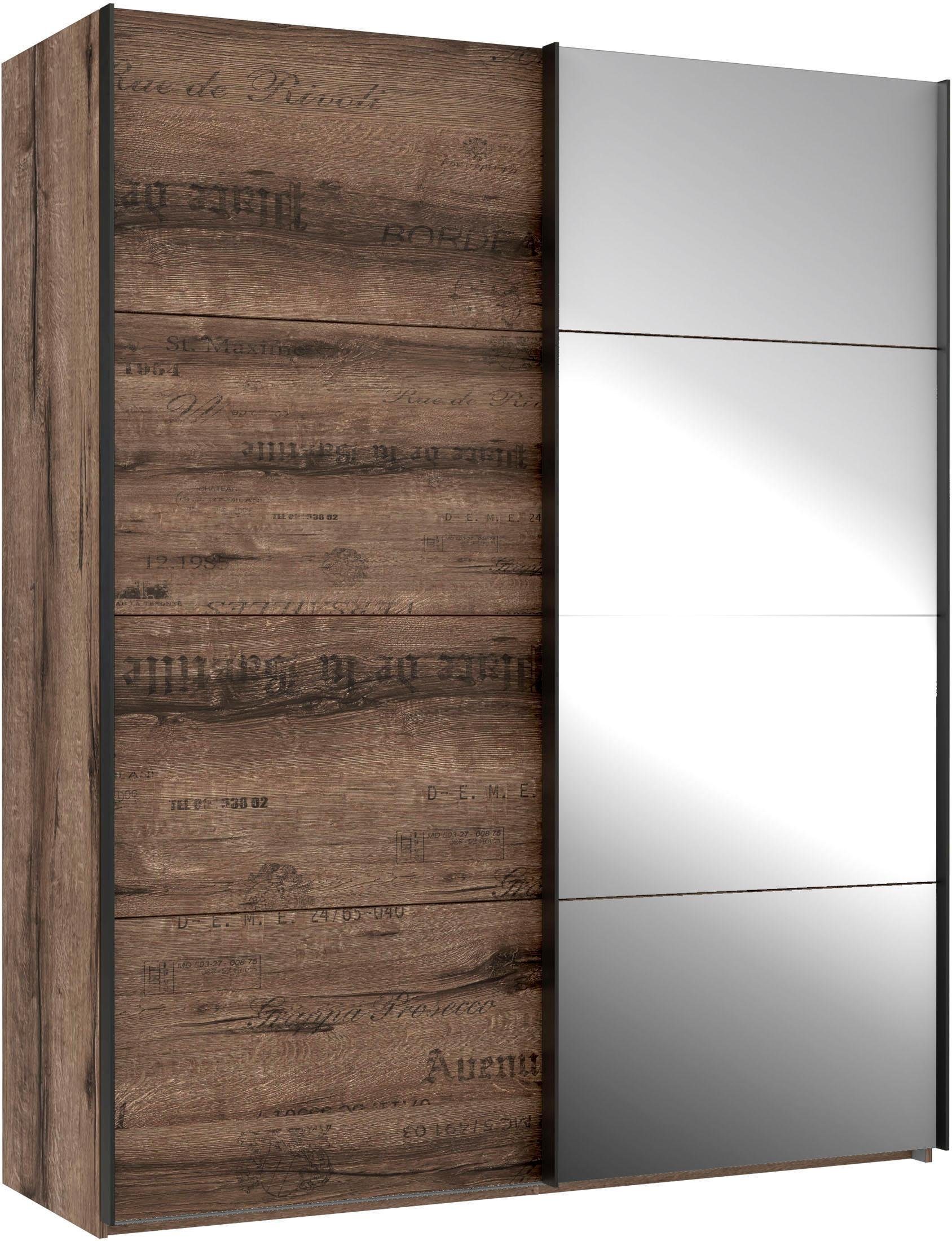 FORTE Schwebetürenschrank Jacky, mit Spiegelpaneele, Metallgriffe (B/H/T ca: 170/210x61) – Bild 3 von 5