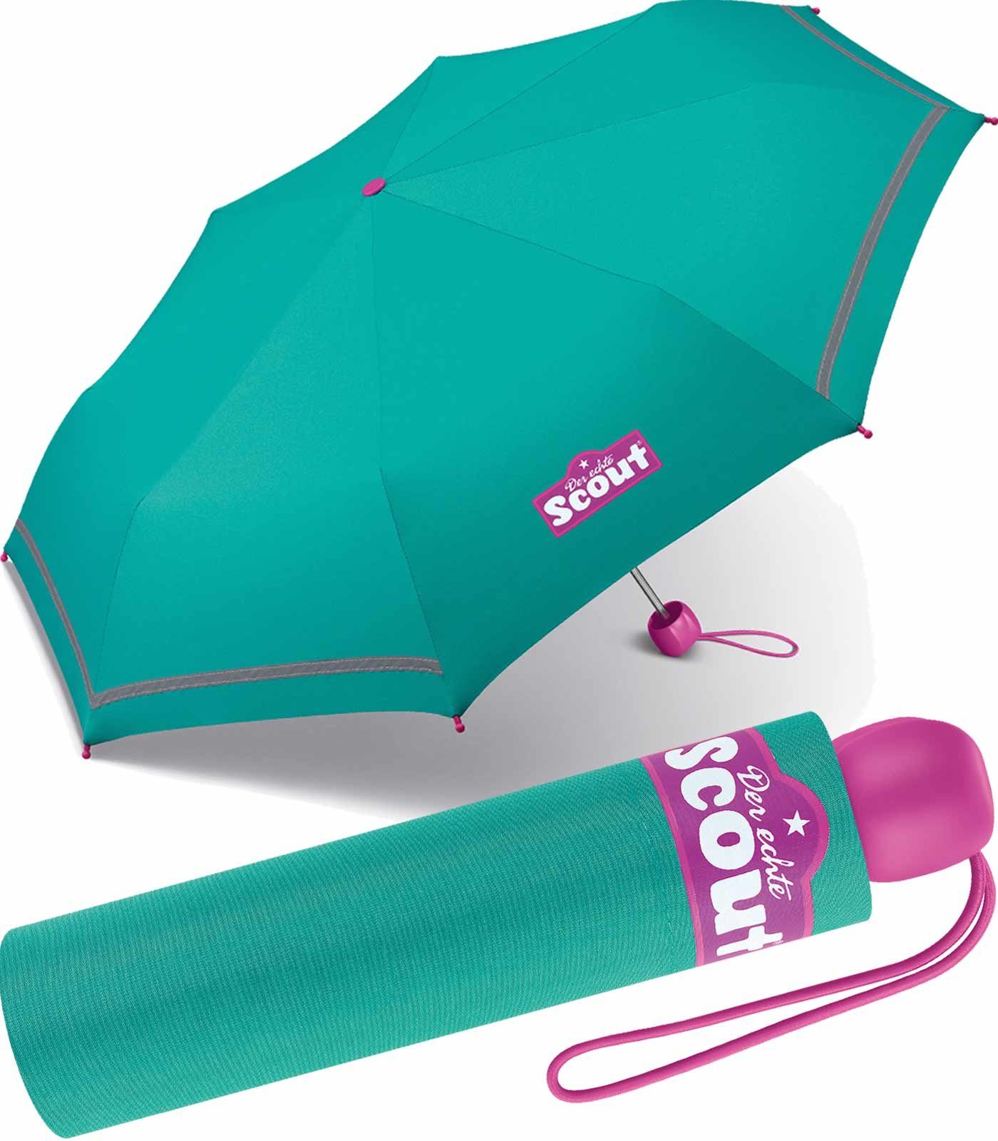 Scout Taschenregenschirm Mini Kinderschirm Basic reflektierend, leicht