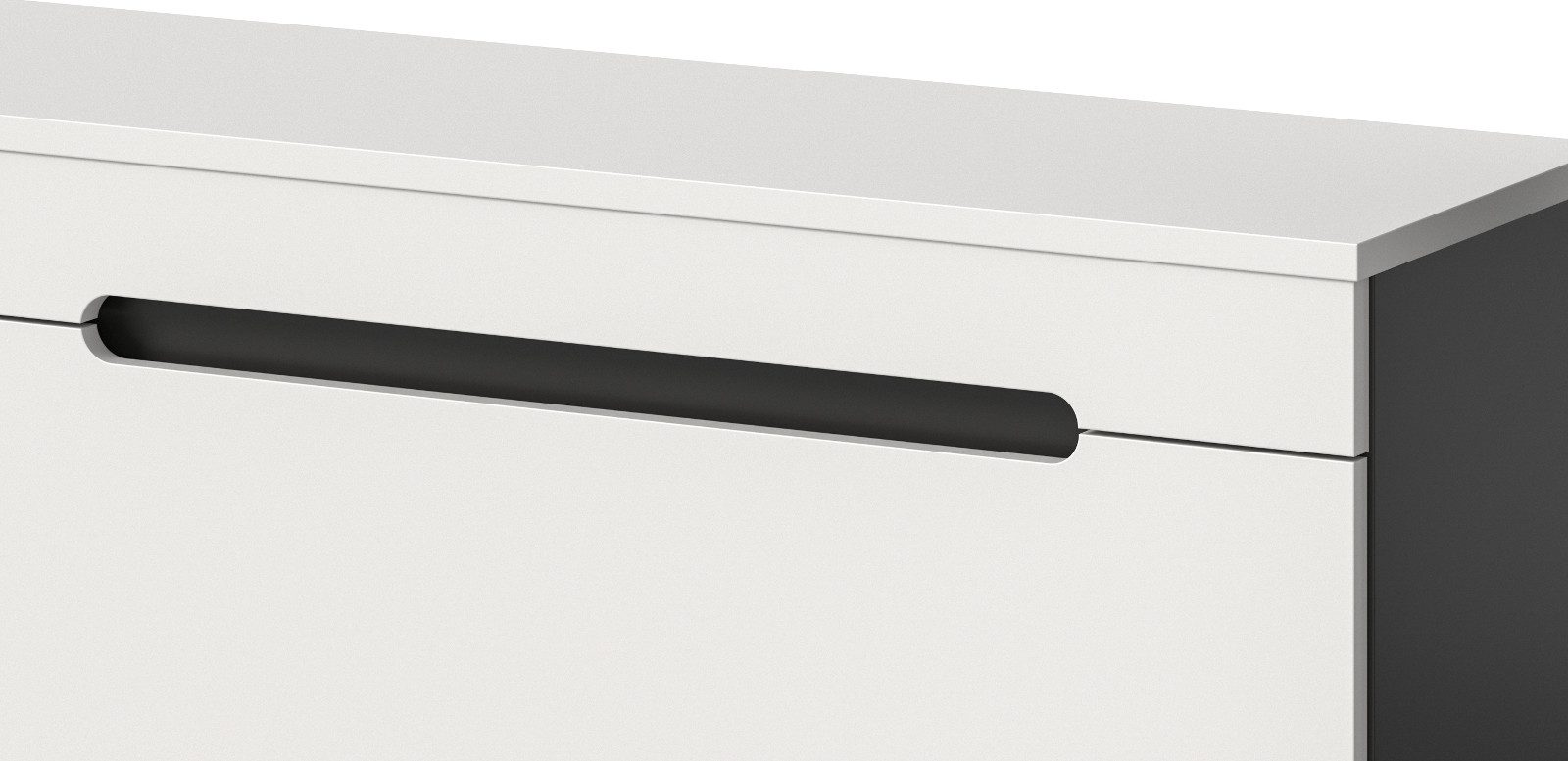 Inn.Furn Wohnwand Cooper, (Wohnkombination in Weiß matt und Basalt Grau, 3-teilig, Breite 220 cm), hängend oder stehend – Bild 5 von 5
