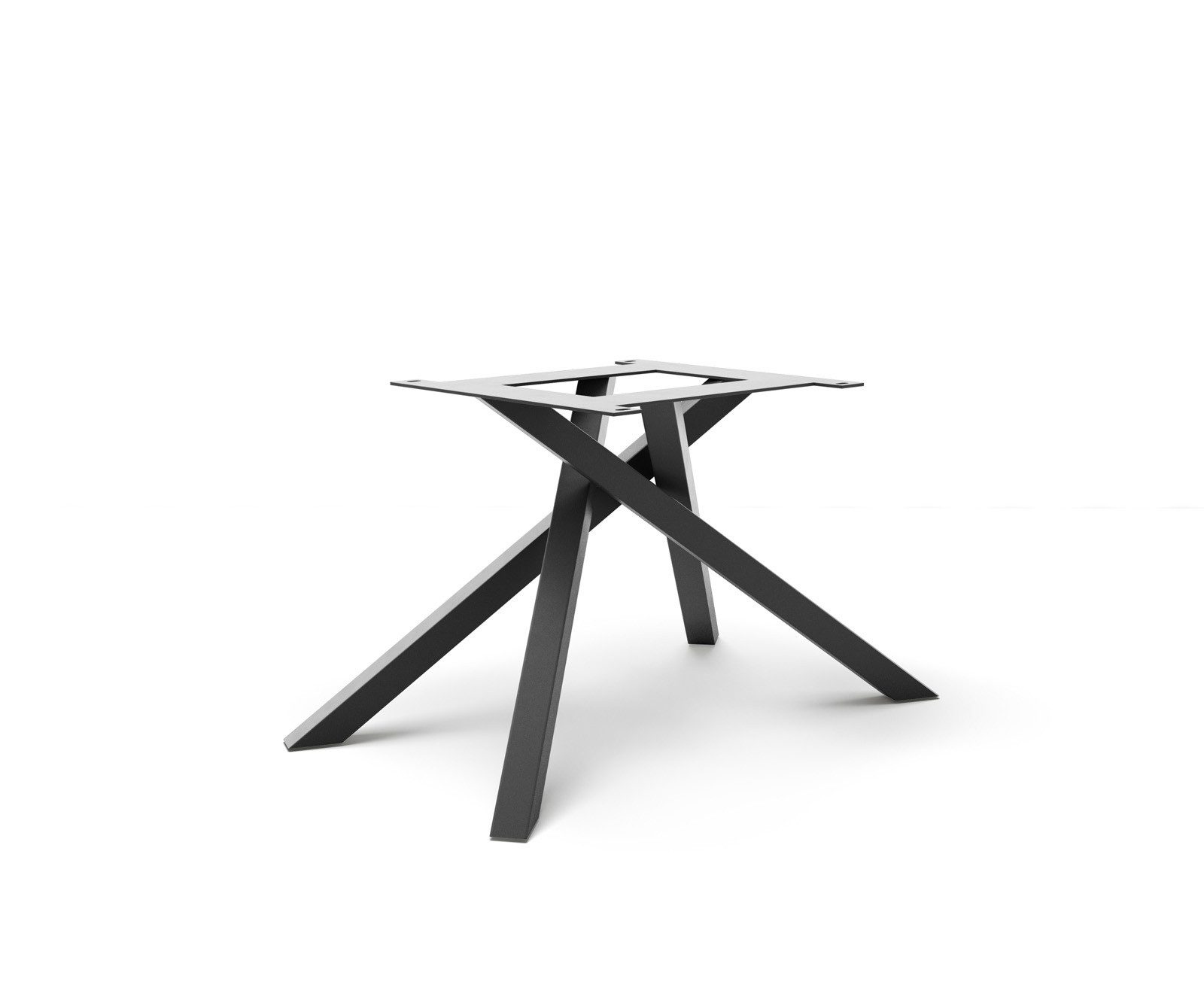 DELIFE Tischbein Rechteck, Rechteck Metall Schwarz für Ausziehtische von 180-300 cm