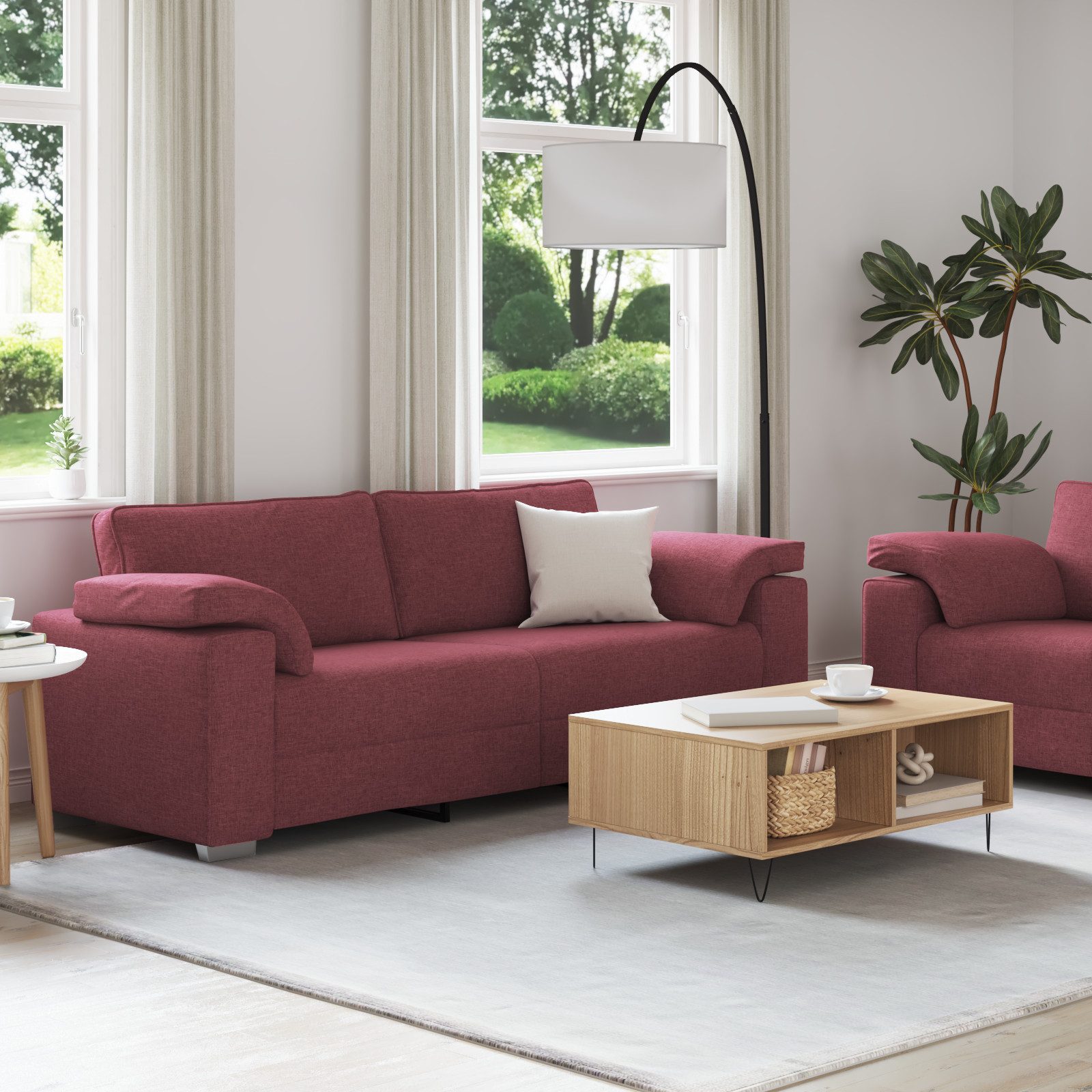 vidaXL Sofa 2-tlg. Sofagarnitur mit Kissen günstig online kaufen