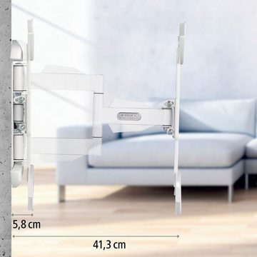 Hama FULLMOTION, ausziehbar, Weiß, 81 - 165 cm (32"- 65), 43",50",55" TV-Wandhalterung, (bis 65 Zoll)