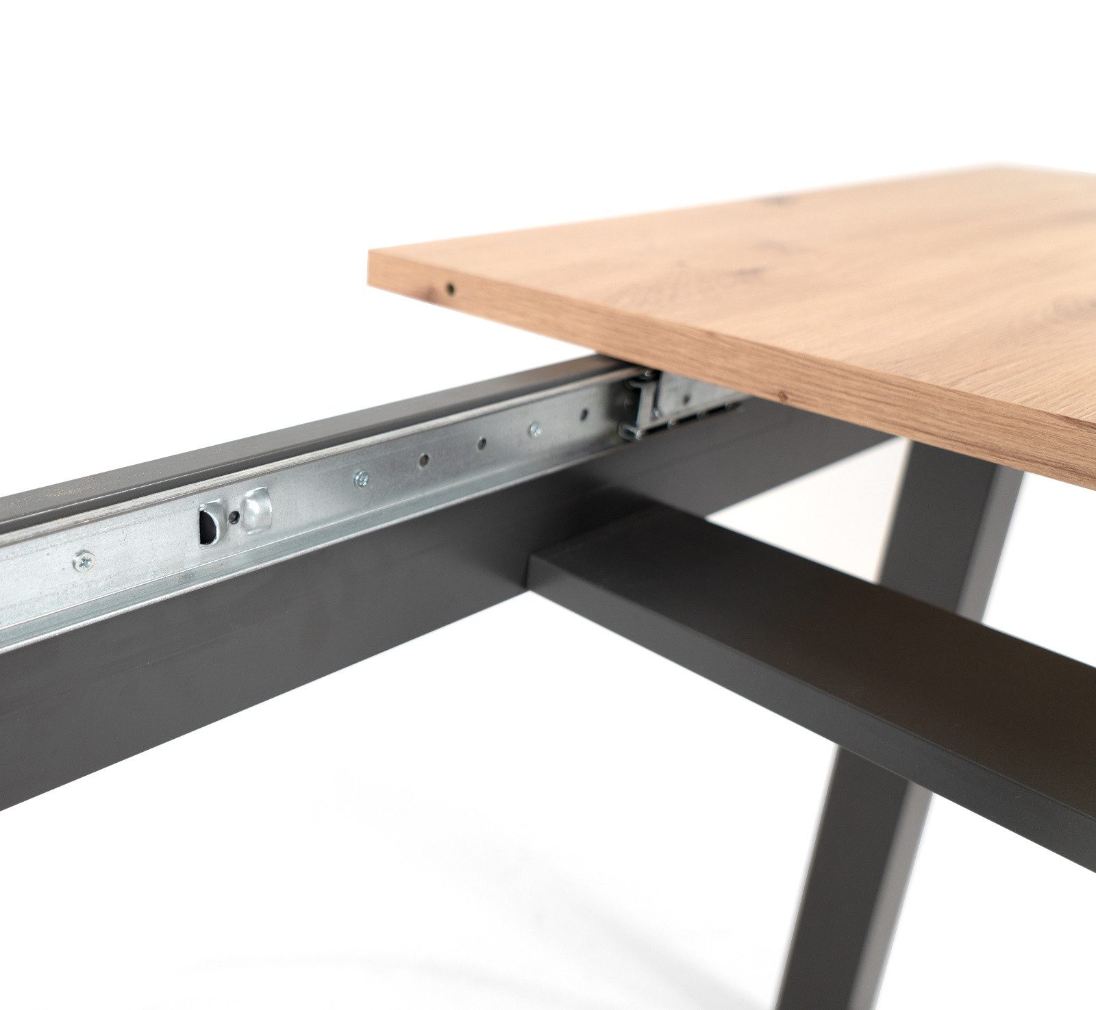 Furn.Design Esstisch Malta (Küchentisch in Eiche Artisan und Anthrazit, ausziehbar 160 - 200 cm), bis 8 Personen – Bild 5 von 5