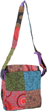 Guru-Shop Schultertasche Ethno Schultertasche, Patchwork Nepaltsche -..