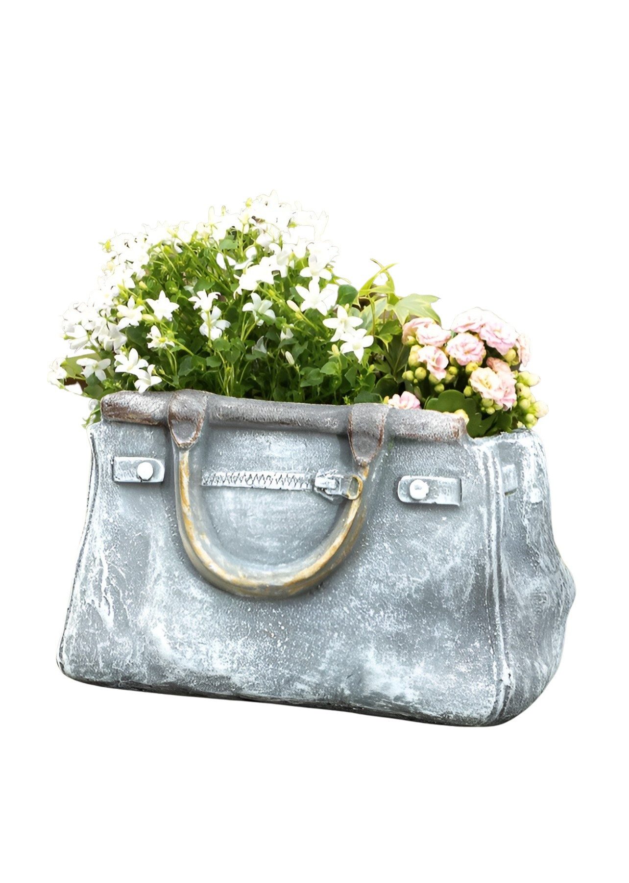 Dekoleidenschaft Blumentopf "Handtasche" in Stein Optik, günstig online kaufen