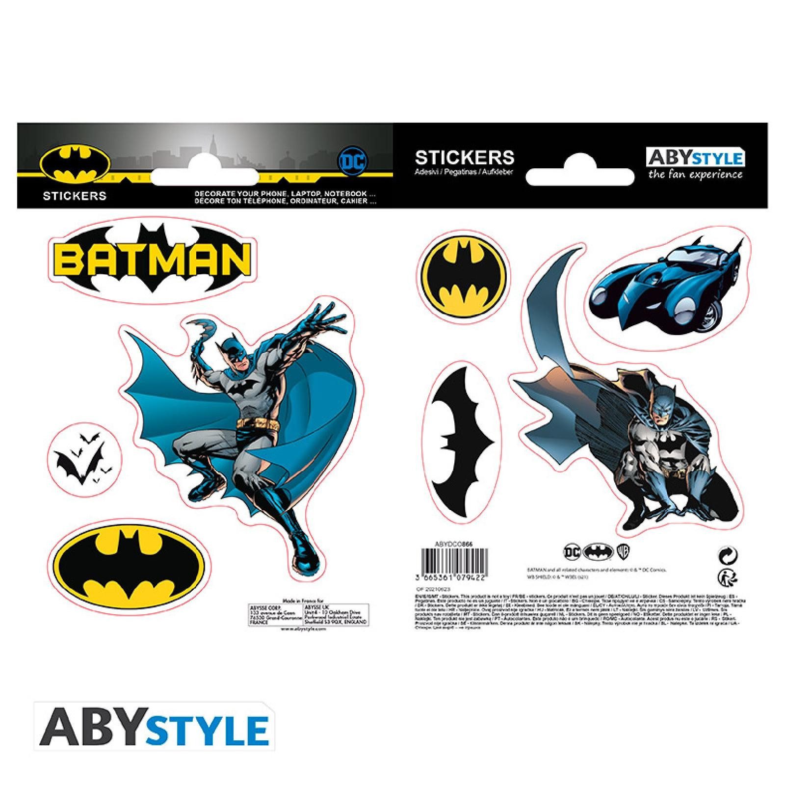 ABYstyle Sticker DC COMICS - Stickers - 16x11cm/ 2 sheets - Batman and Logo
