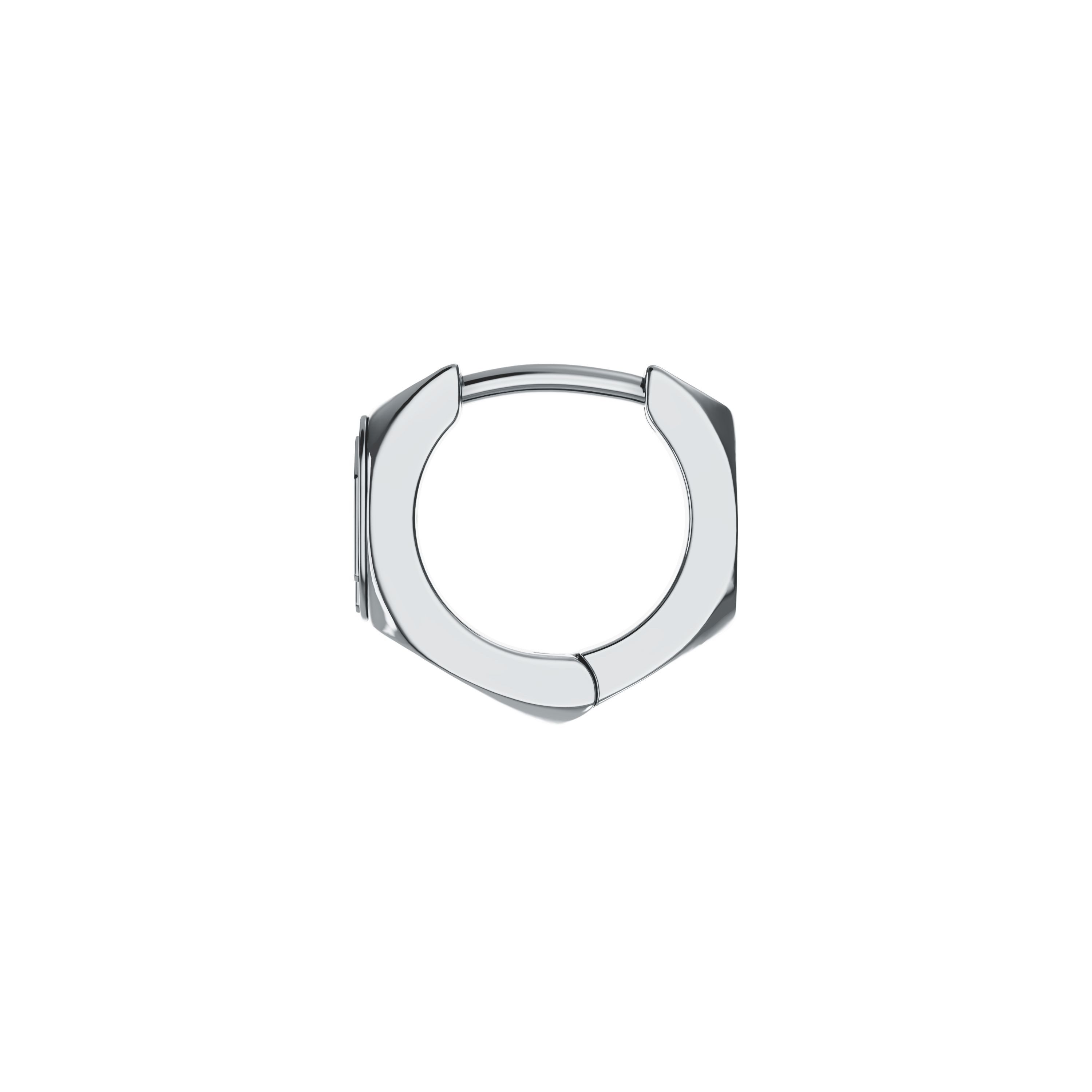 Diesel Single-Creole Schmuck Geschenk Edelstahl Ohrring Oval D Logo