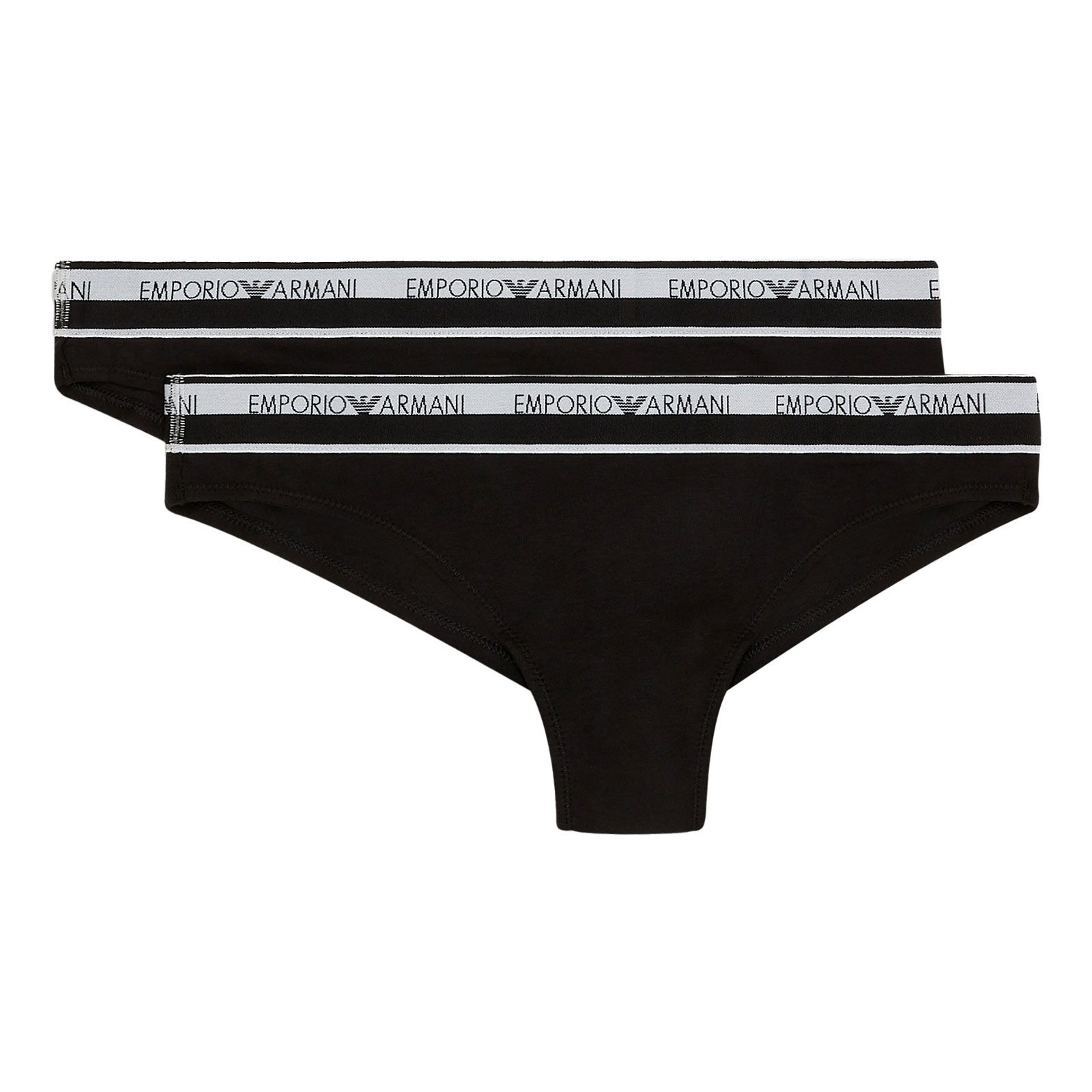 Emporio Armani Brasilslip Brazilian Brief Stretch Cotton (2-St., enthält 2 gleichfarbige Slips) mit umlaufendem Markenschriftzug