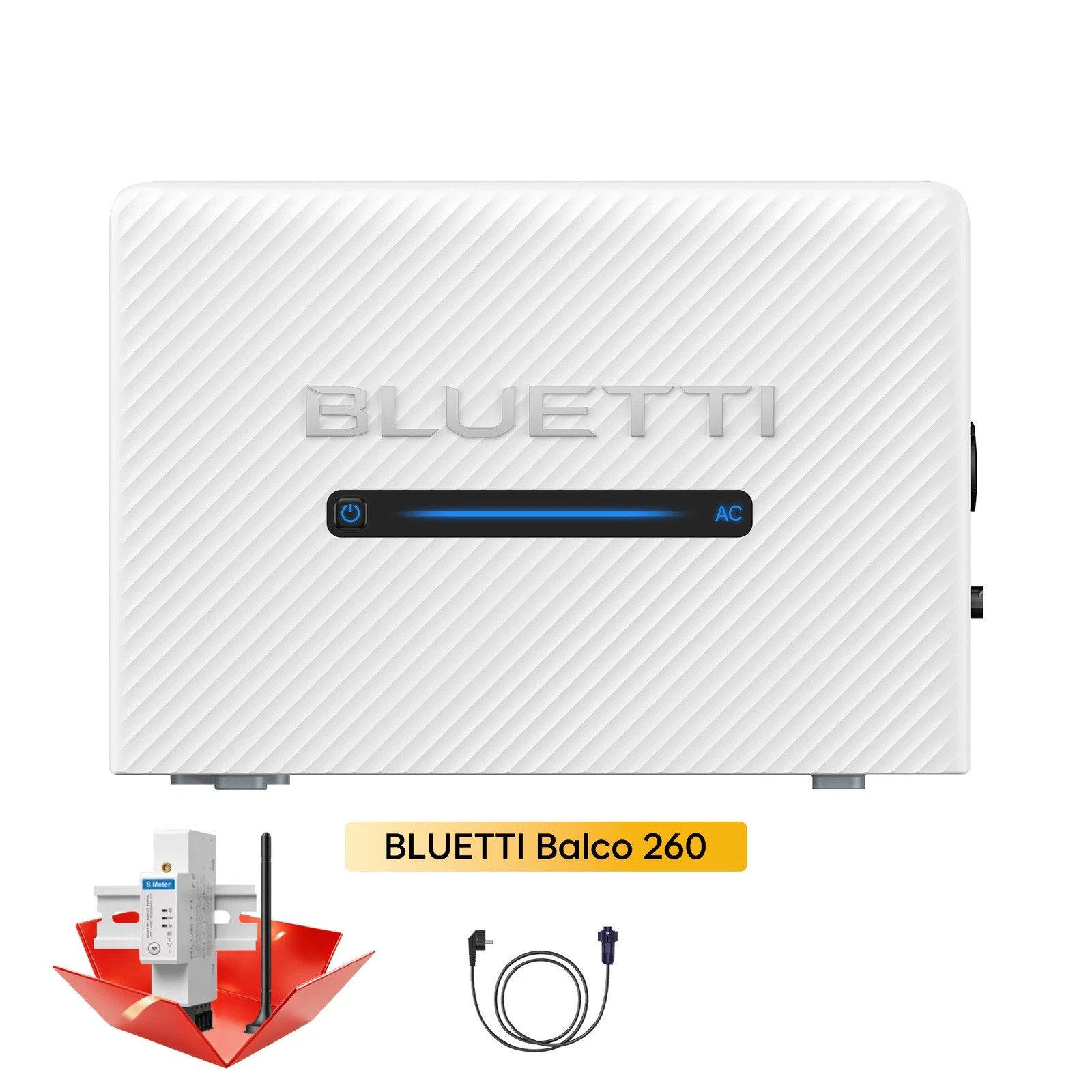 BLUETTI Balkonkraftwerk BLUETTI Balco 260 2.400 W PV-Eingang, 2.560 Wh LiFePO4 Stromspeicher, 4 MPPT, Solaranlage, WLAN & Bluetooth