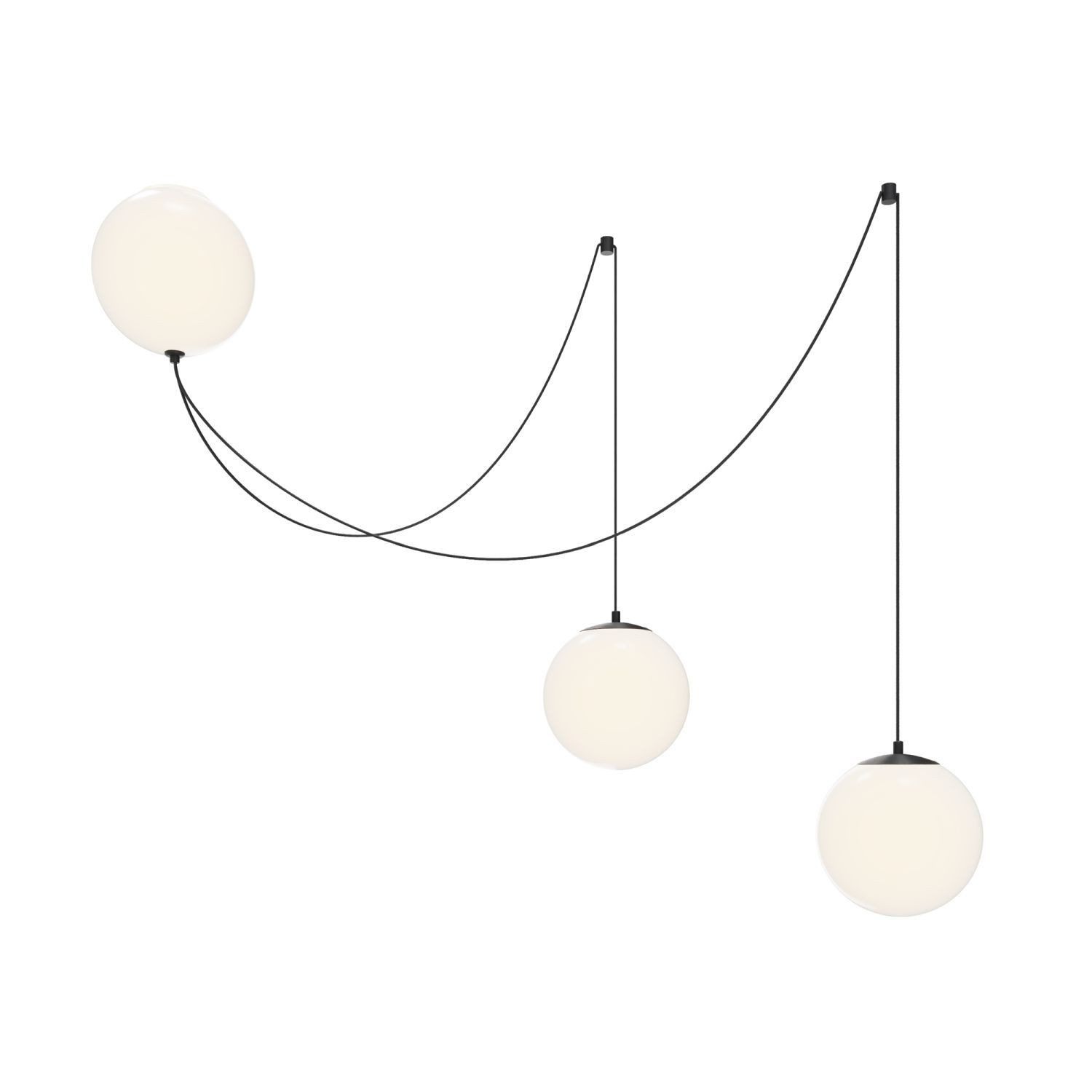 Licht-Erlebnisse Pendelleuchte BRIVO, LED fest integriert, Warmweiß, LED Glas Metall 3000 K warmweiß 1700 lm 20 cm breit H: max. 300 cm