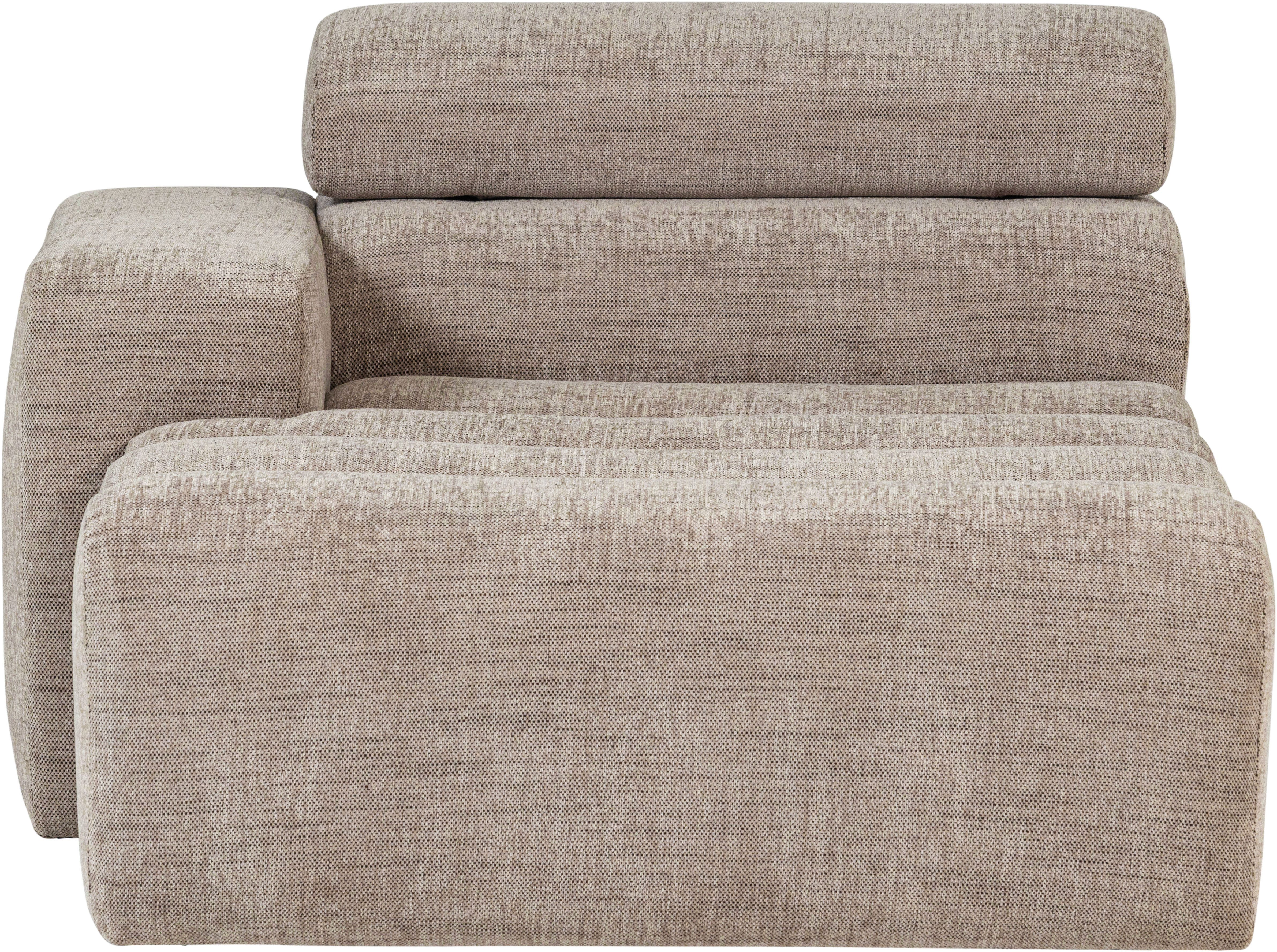 WOOOD Sofaelement Novi Bezug mit verstellbarer Nackenstütze B 109 x T 173 x H 86 cm, Tragkraft 120 kg, Maximale Verschleißfestigkeit