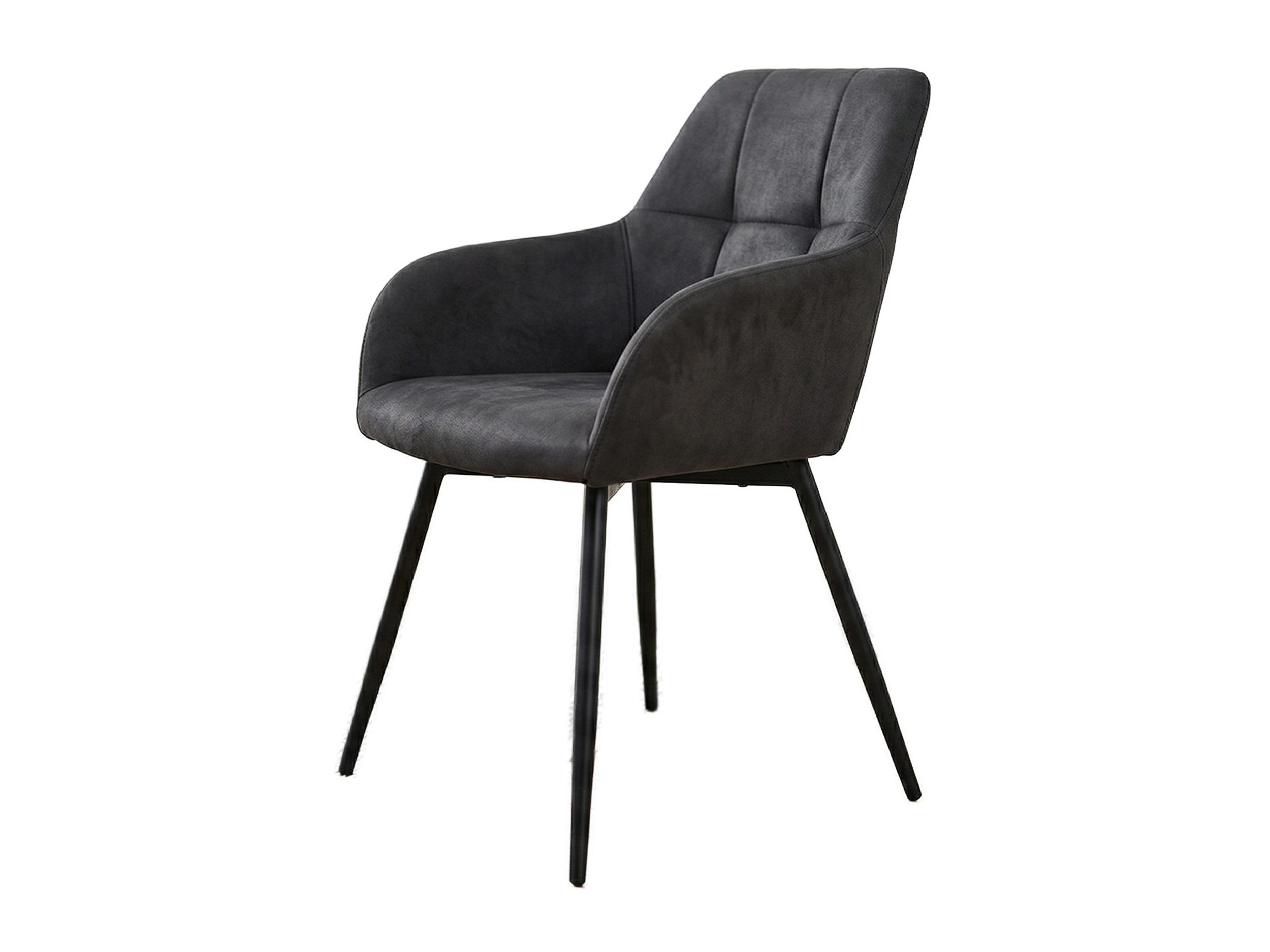 Massivart® Polsterstuhl 360 Grad drehbar / 70 mm Sitzpolsterung / »AIDEN«, Gestell schwarz Metall • Steppungen • ca. 120 kg belastbar