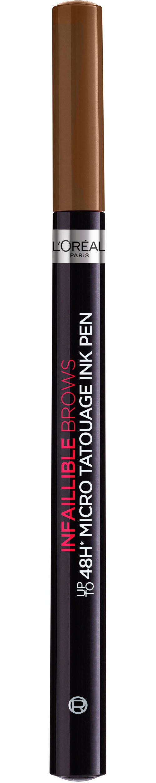 L'ORÉAL PARIS Augenbrauen-Stift INFAILLIBLE 48H MICRO TATOUAGE INK PEN, mit Dreizack-Spitze