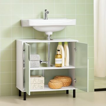 SoBuy Waschbeckenunterschrank BZR139 Badezimmerschrank Waschtisch Unterschrank Badschrank Badmöbel